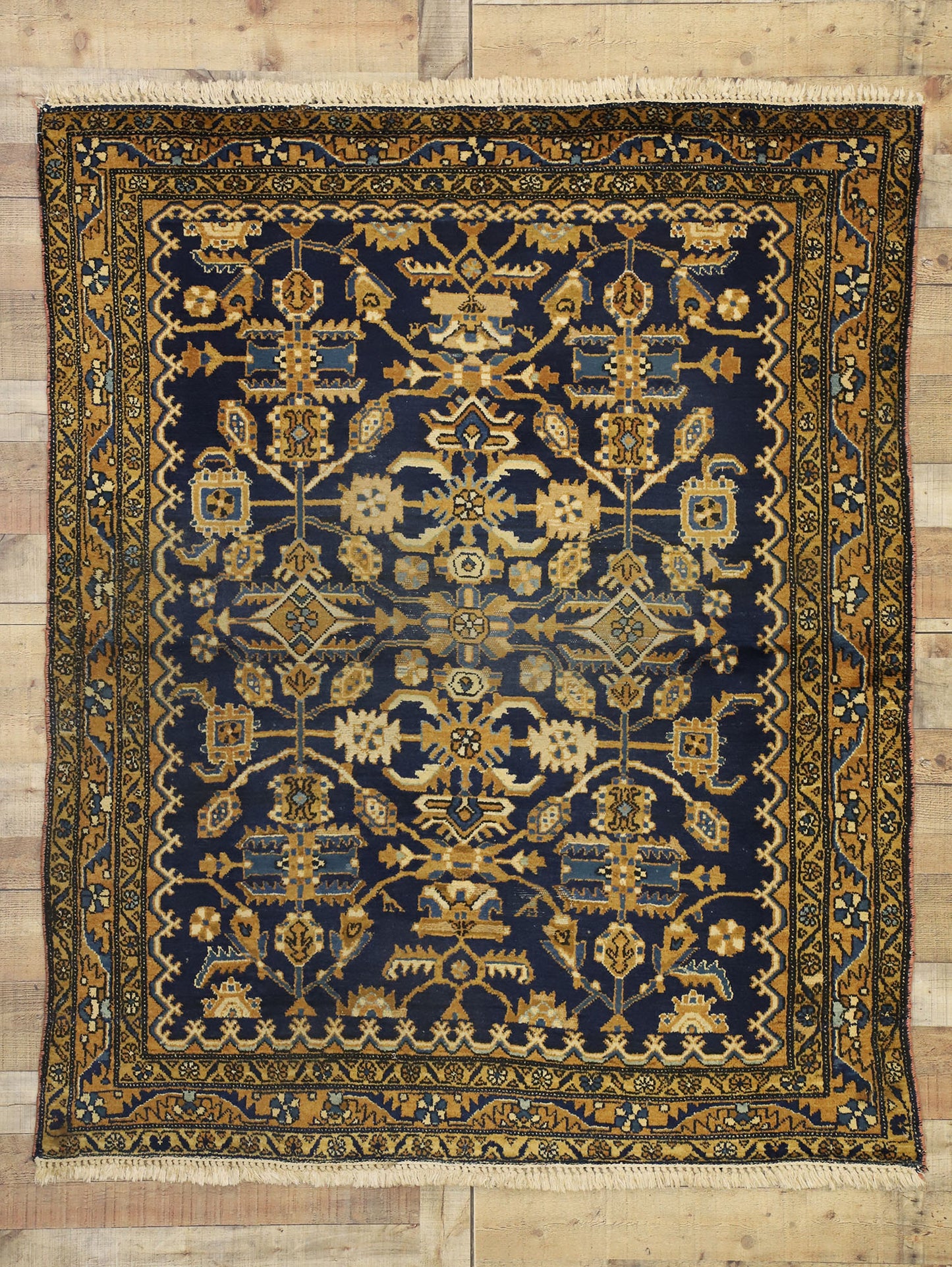 5 x 6 Vintage Persian Hamadan Rug 75775