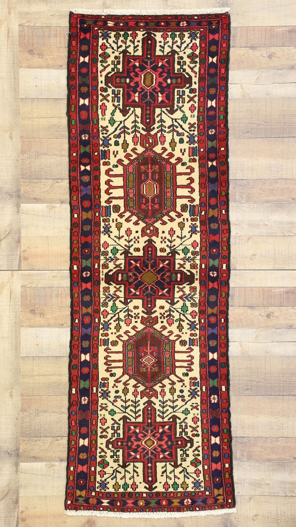 2 x 7 Vintage Persian Heriz Rug 75797