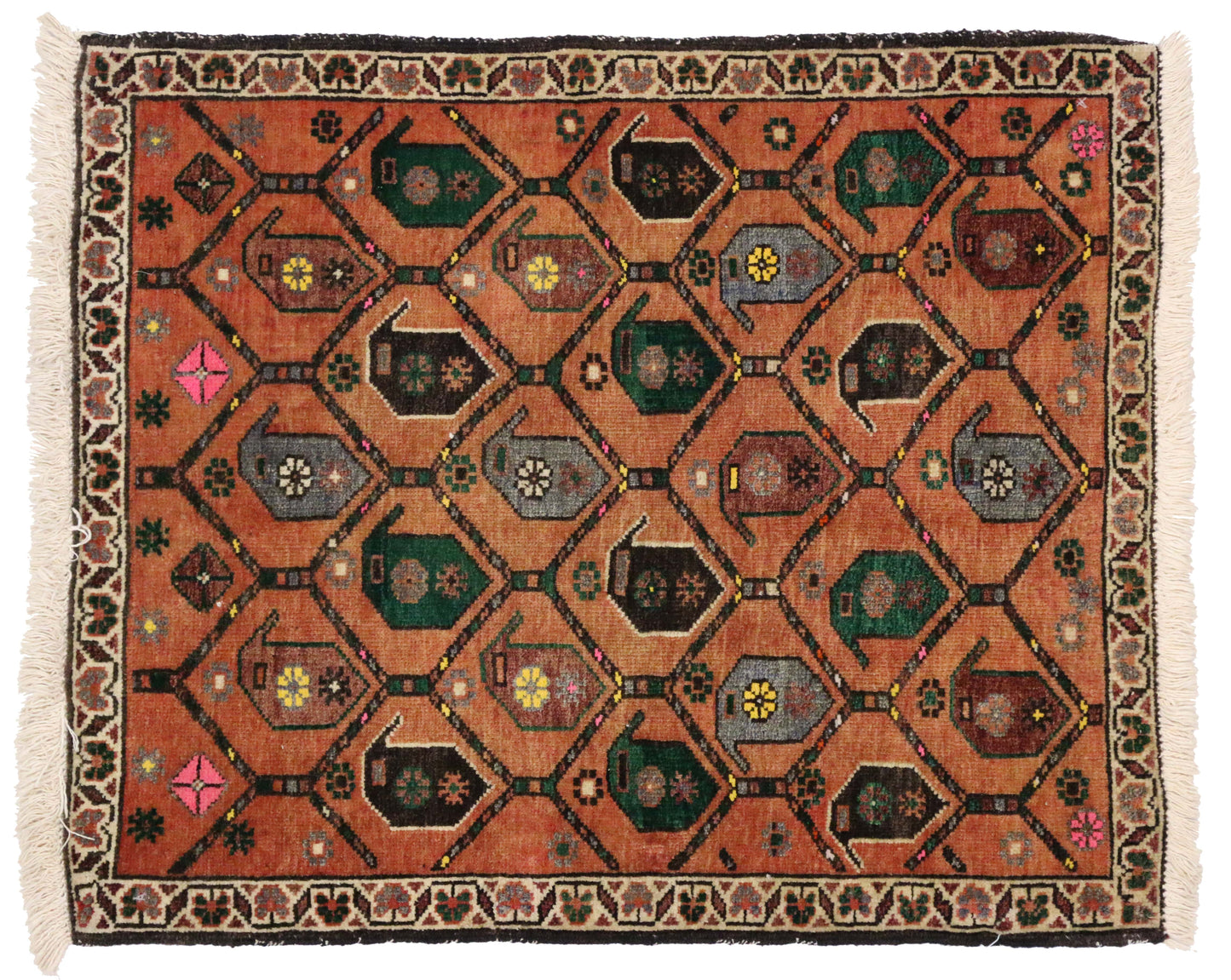 2 x 3 Vintage Persian Ardabil Rug 75819