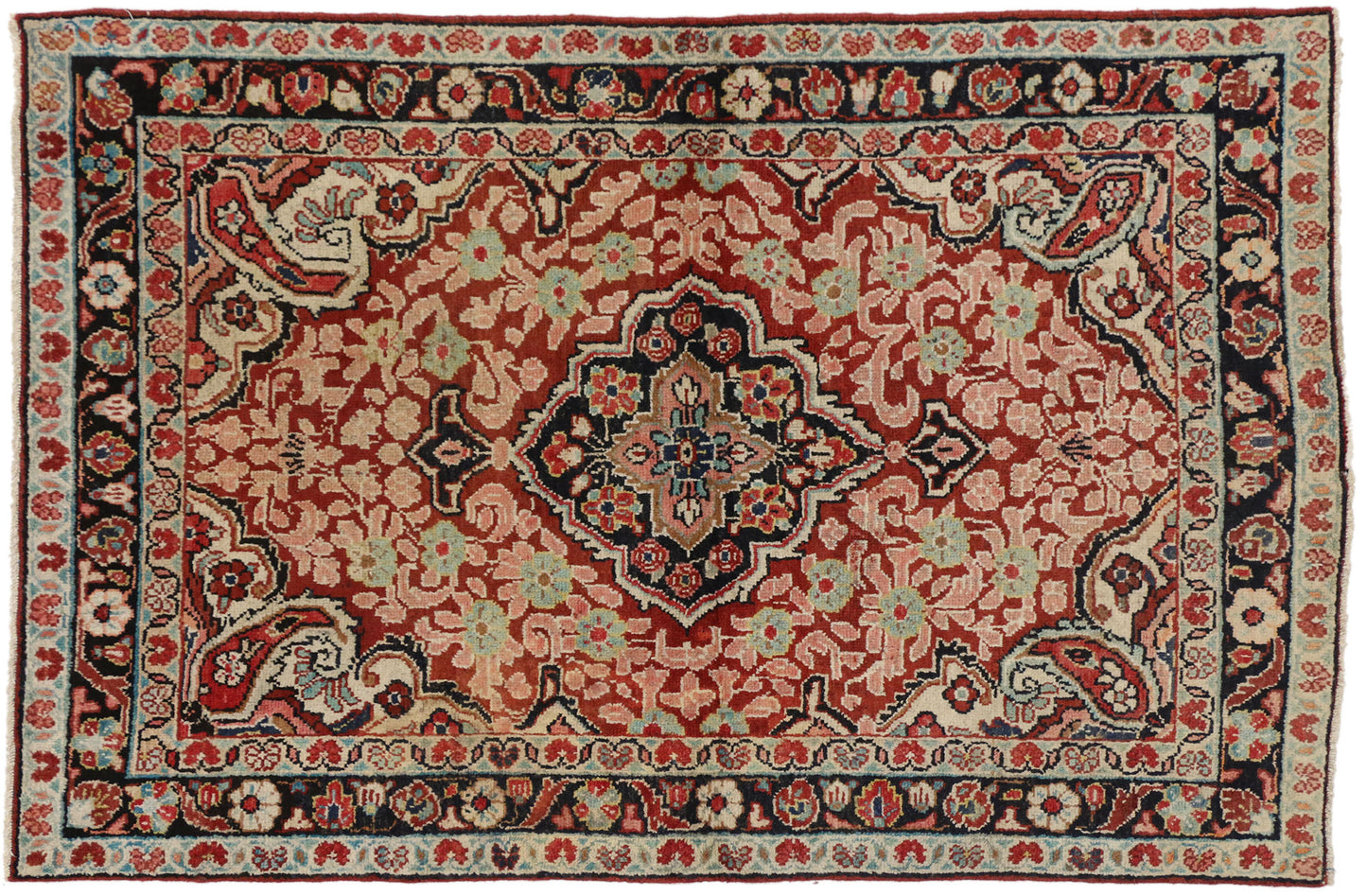 4 x 6 Vintage Persian Mahal Rug 75981