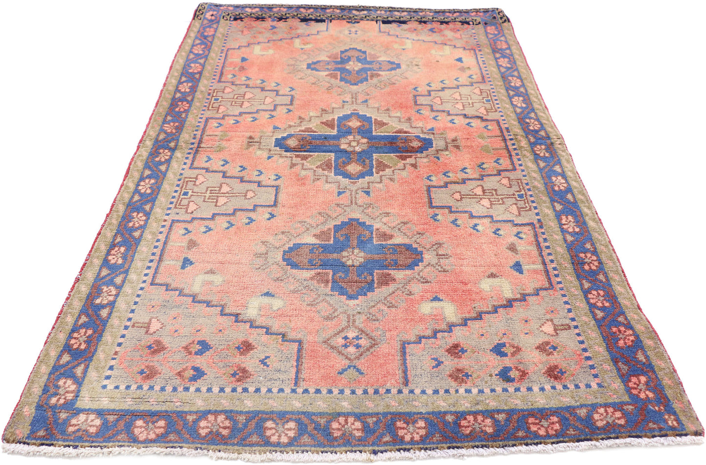 3 x 5 Vintage Pink Persian Viss Rug 75989