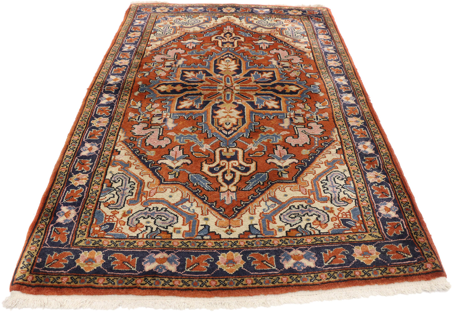 3 x 5 Vintage Persian Heriz Rug 75996
