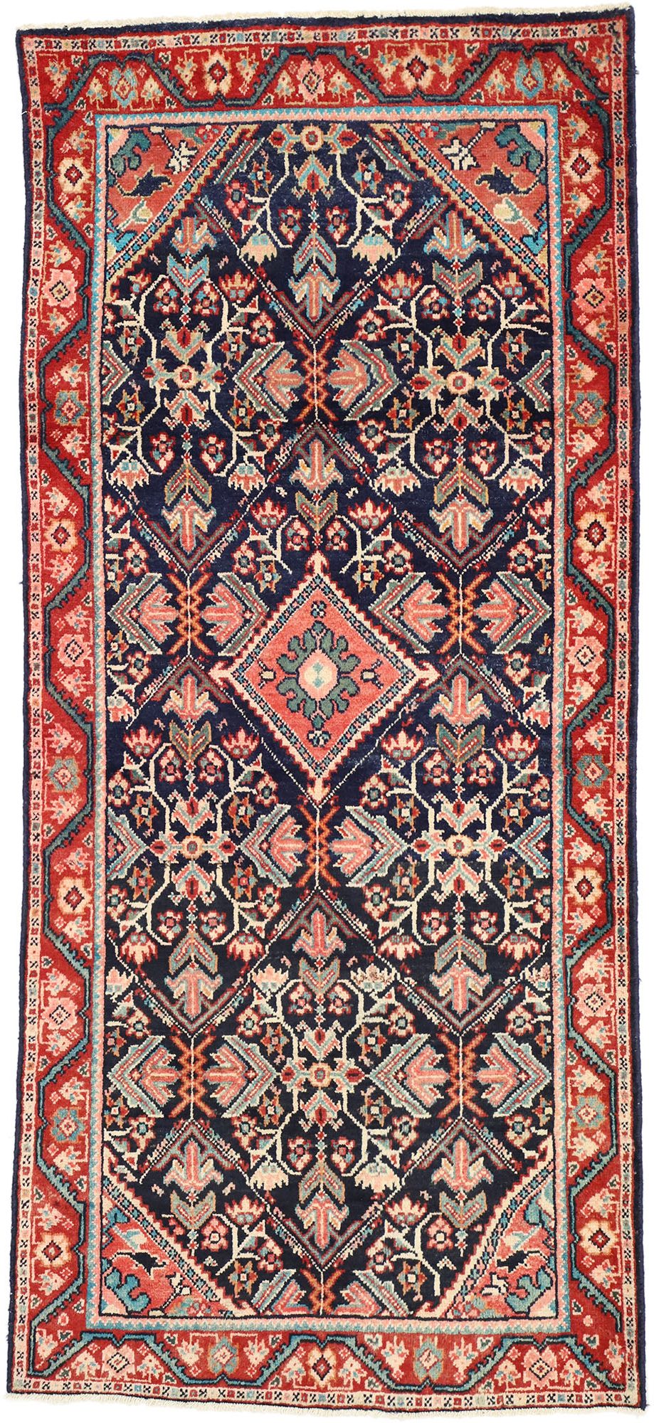 4 x 8 Vintage Persian Mahal Runner 76003