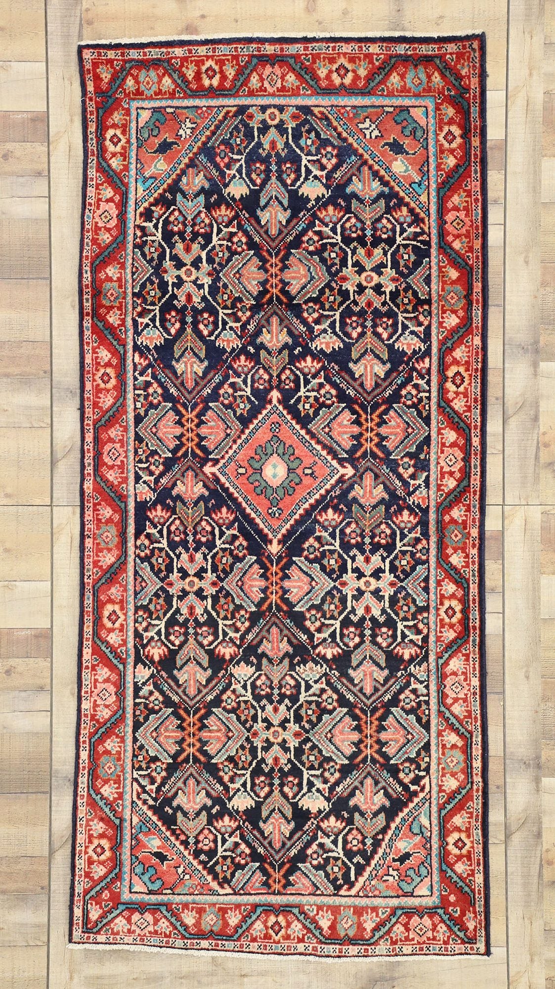 4 x 8 Vintage Persian Mahal Runner 76003