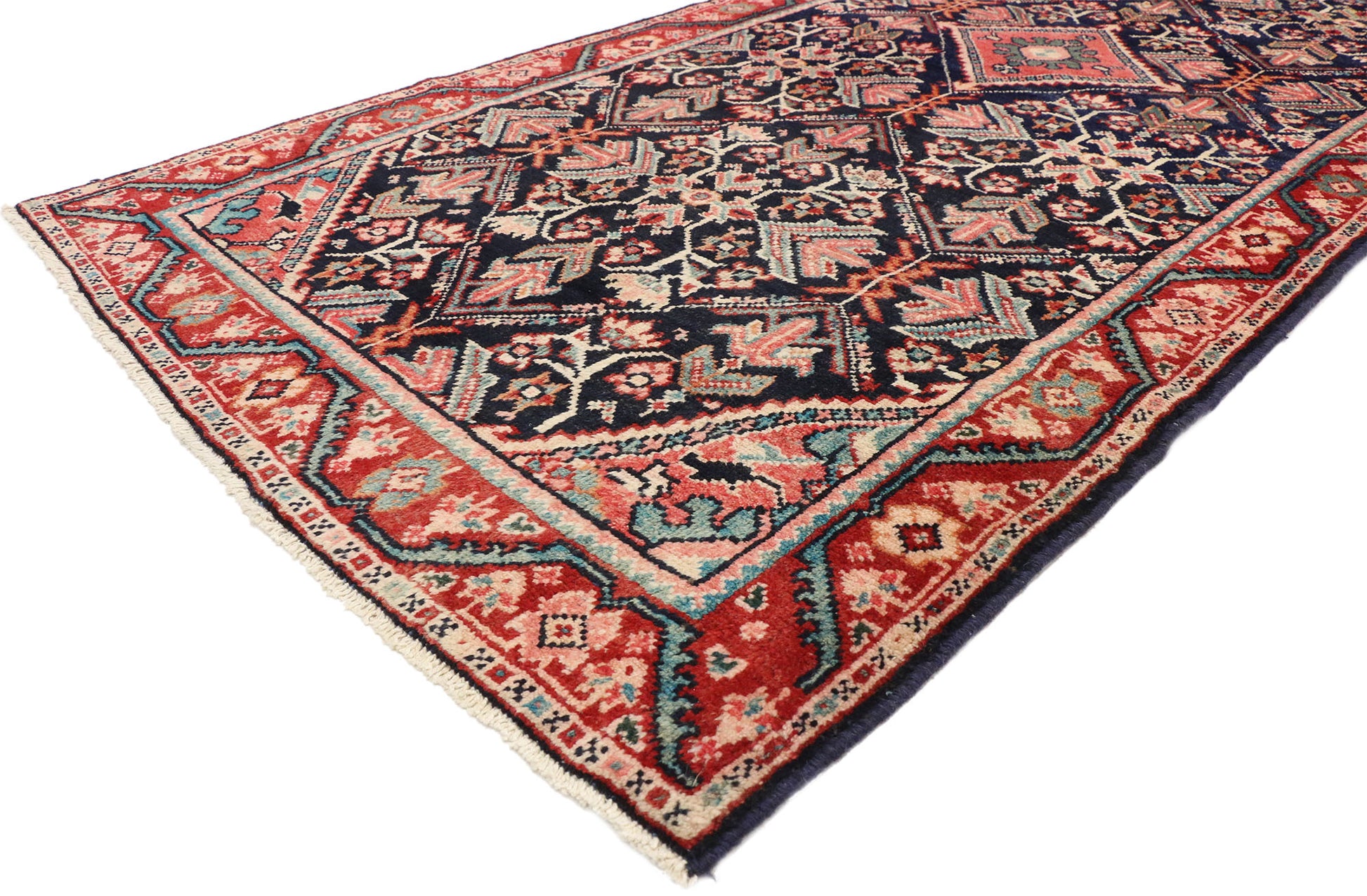 4 x 8 Vintage Persian Mahal Runner 76003