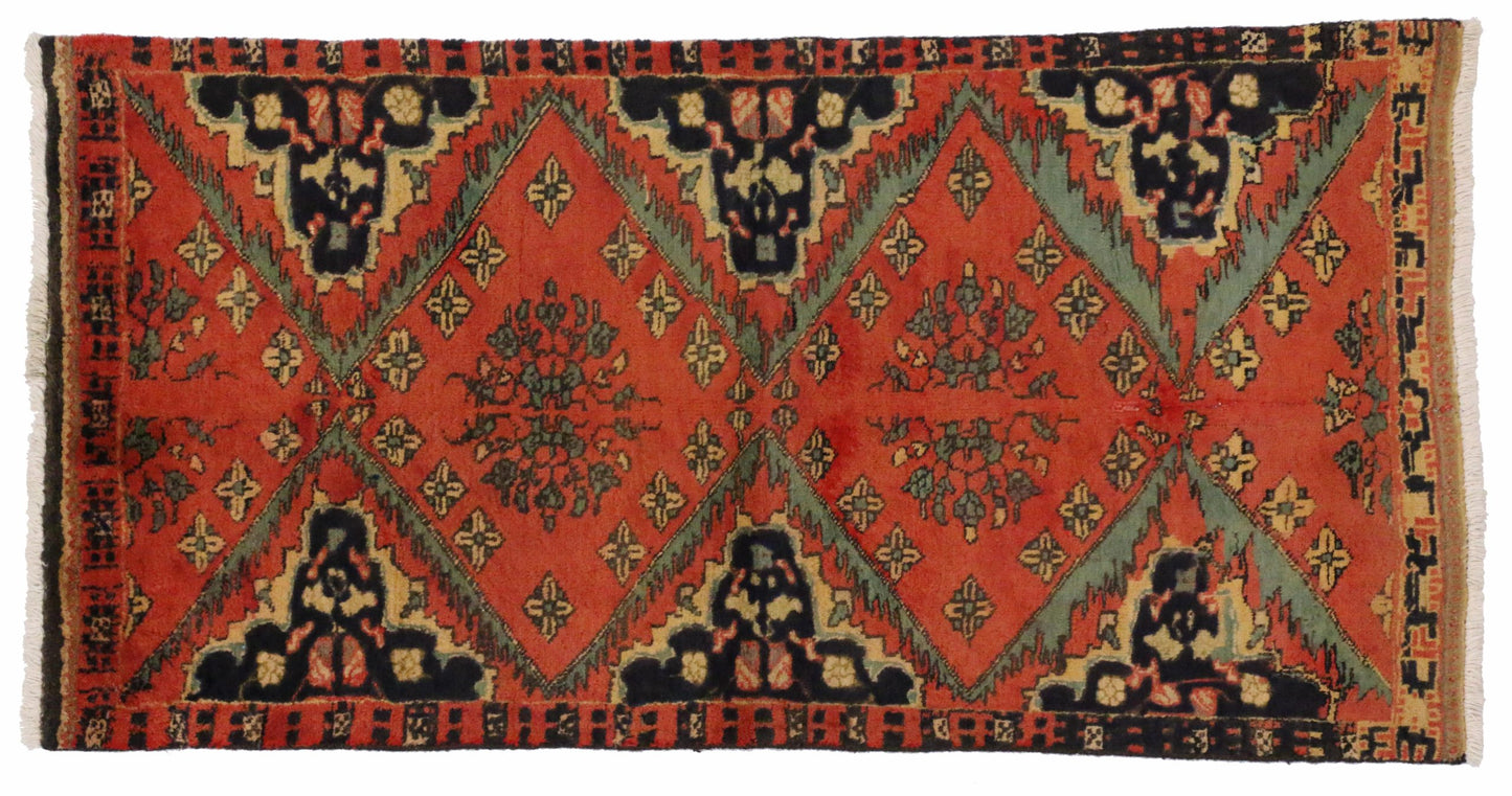 2 x 5 Vintage Hamadan Rug 76078