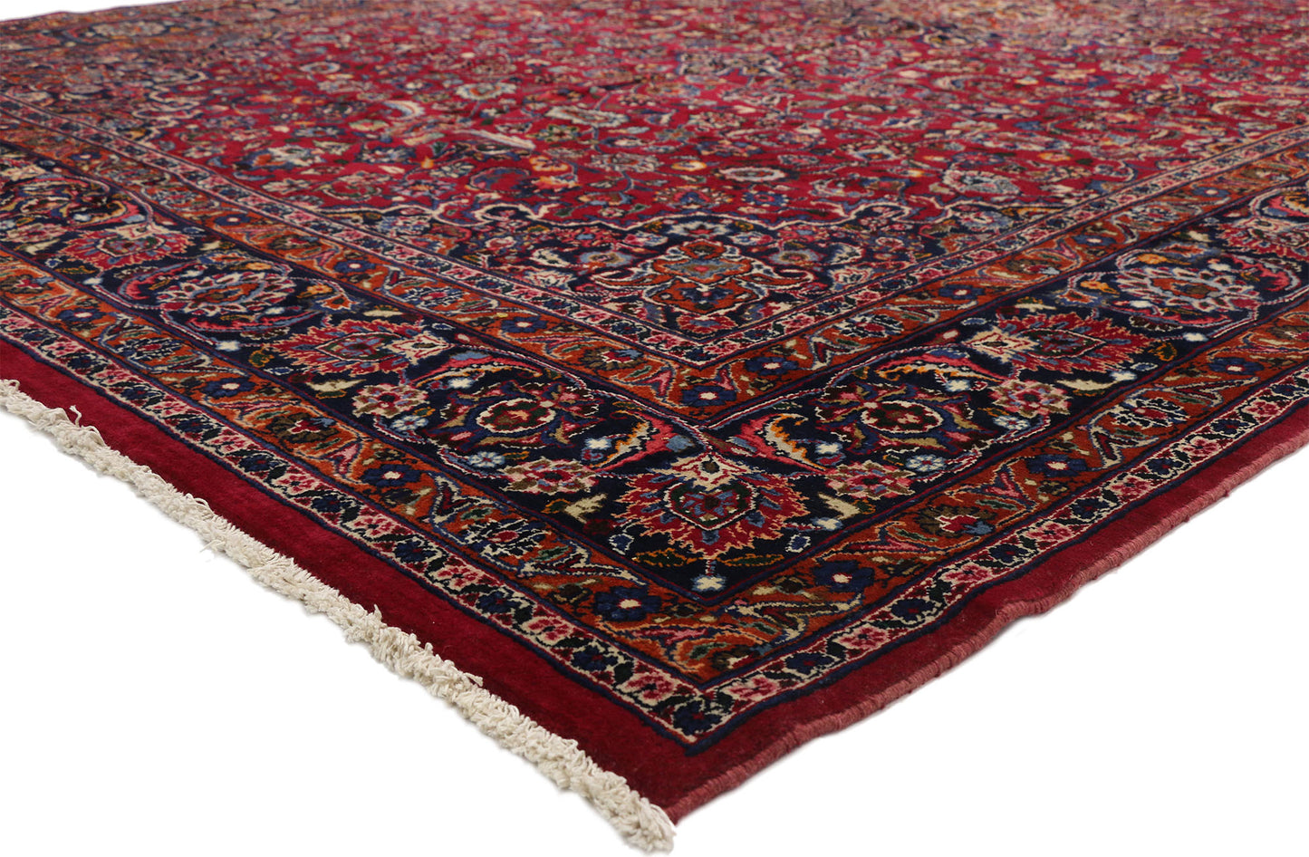 9 x 16 Vintage Persian Mashad Rug 76140