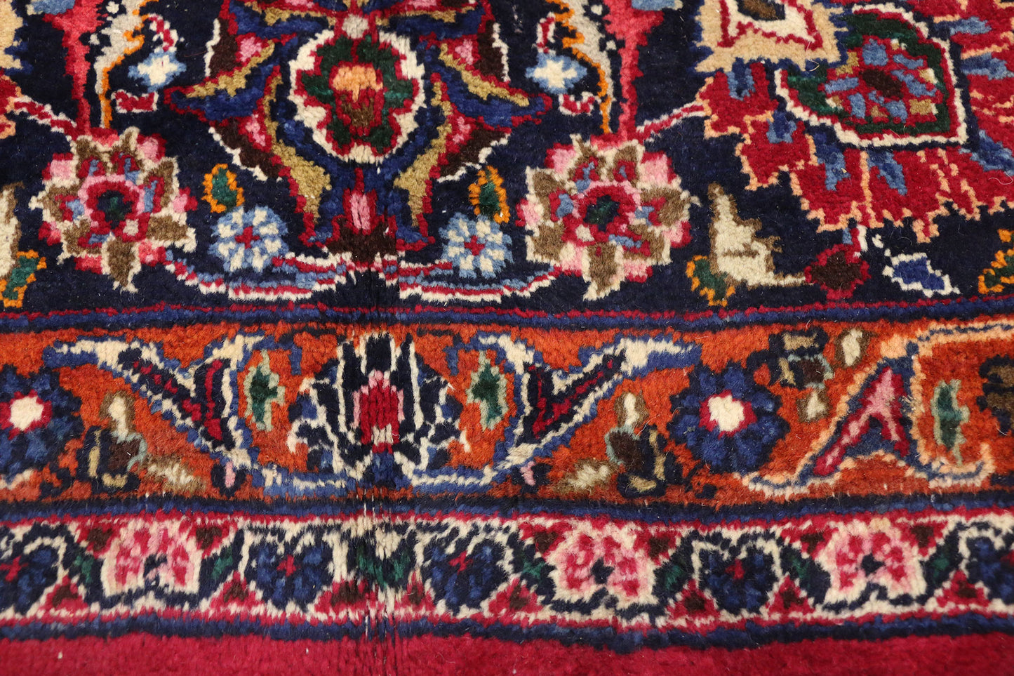 9 x 16 Vintage Persian Mashad Rug 76140