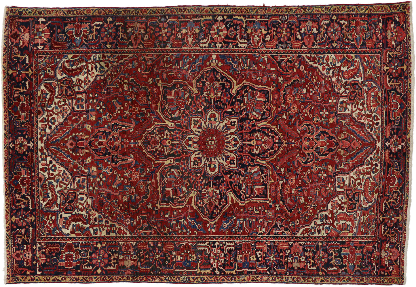 8 x 11 Vintage Persian Heriz Rug 76187