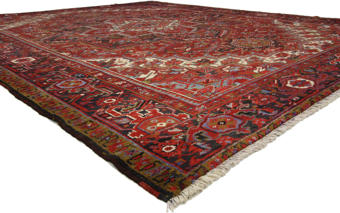 10 x 13 Vintage Persian Heriz Rug 76194