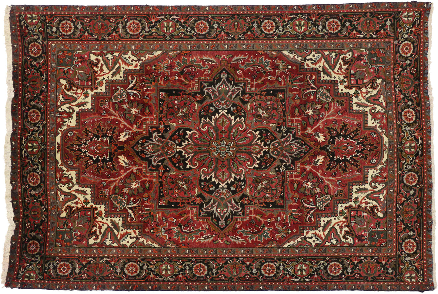 7 x 10 Vintage Persian Heriz Rug 76217