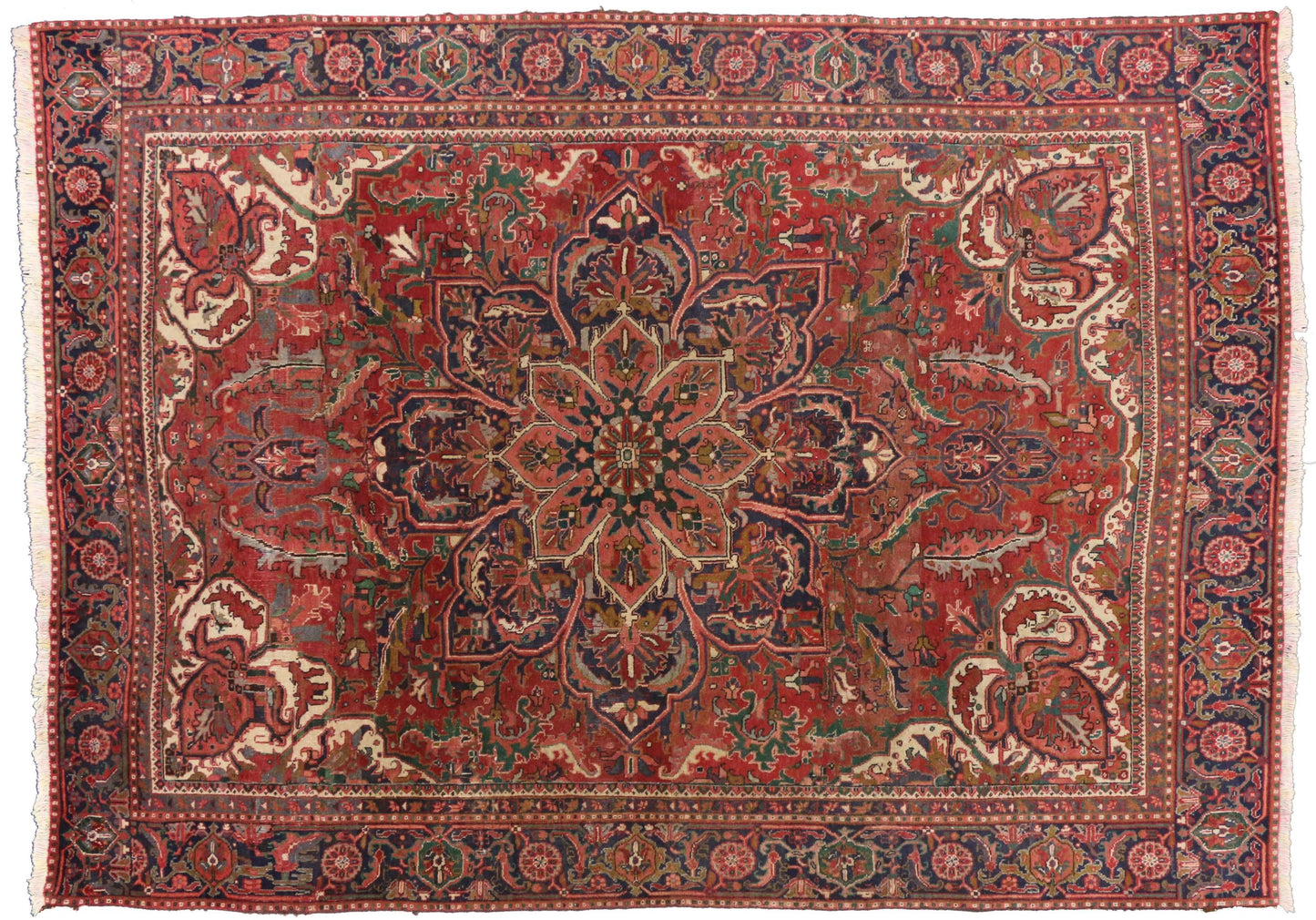 8 x 11 Vintage Heriz Rug 76232