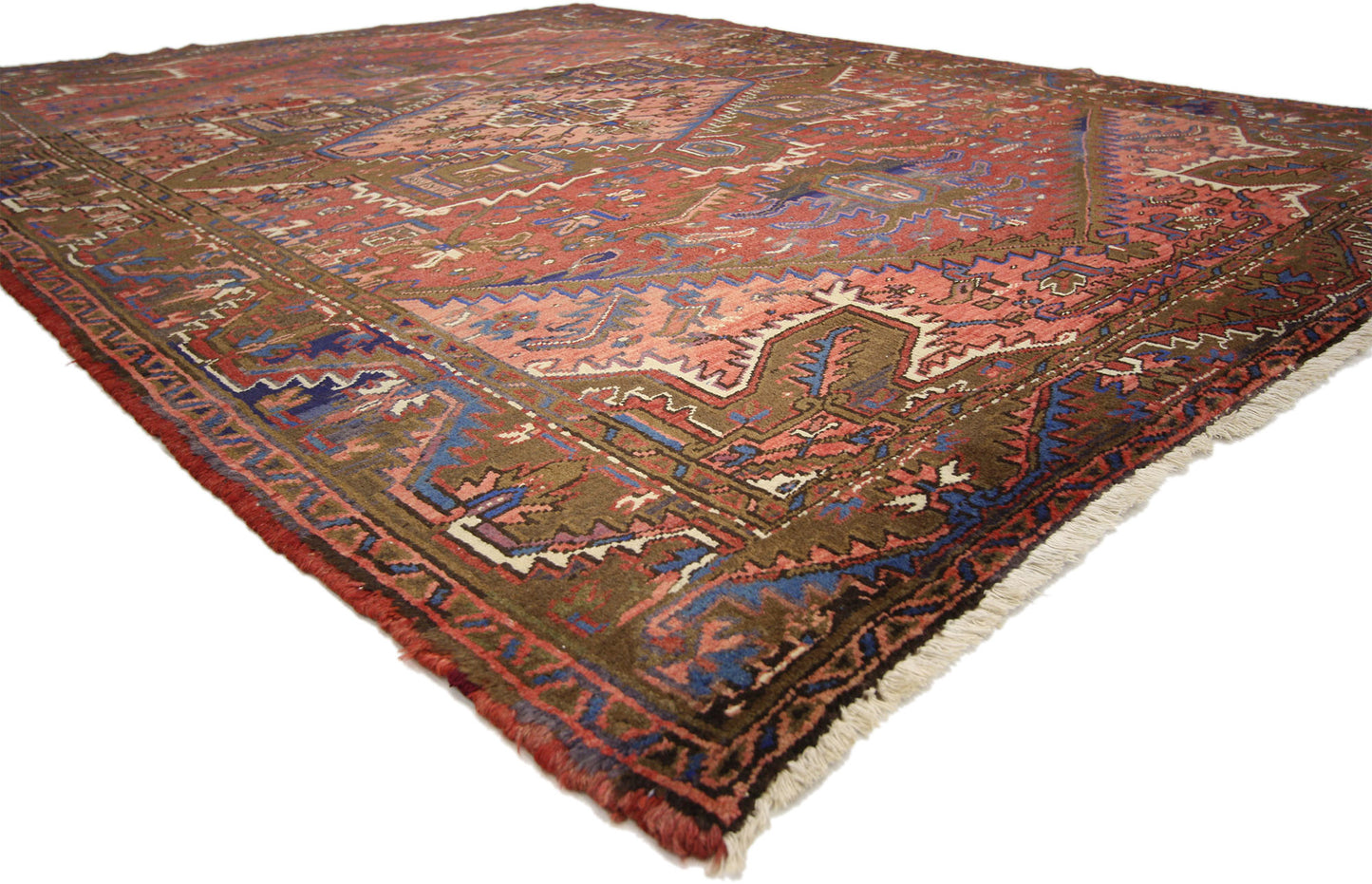 7 x 10 Vintage Persian Heriz Rug 76241