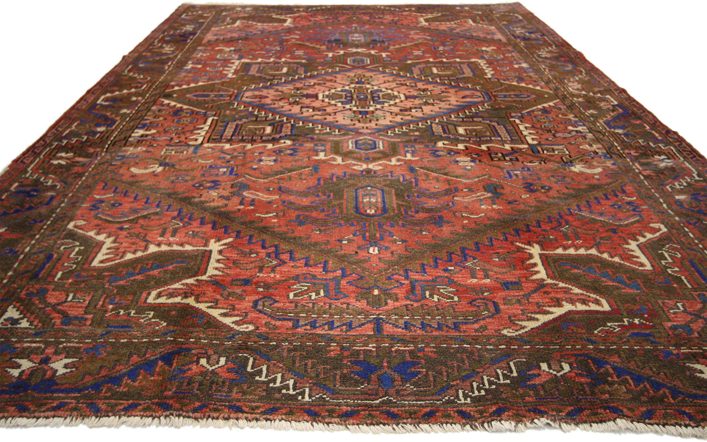 7 x 10 Vintage Persian Heriz Rug 76241