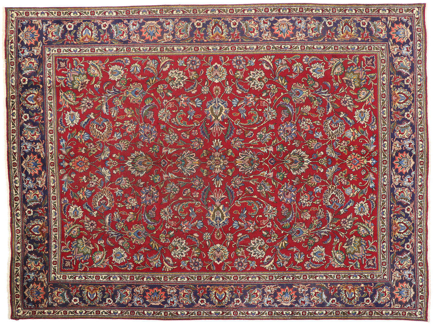 10 x 13 Vintage Persian Tabriz Rug 76262