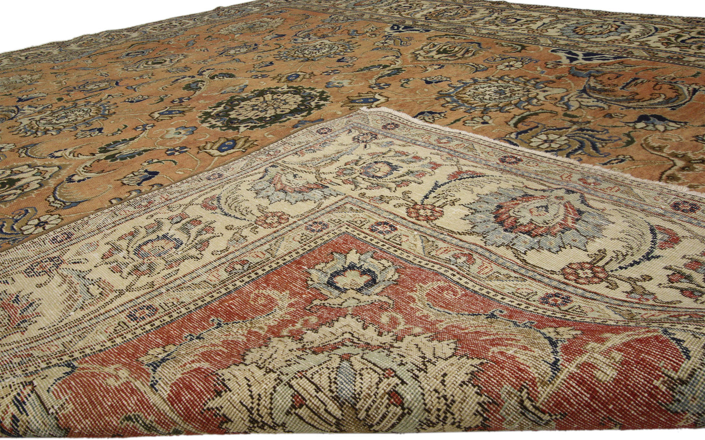 8 x 11 Vintage Persian Tabriz Rug 76284