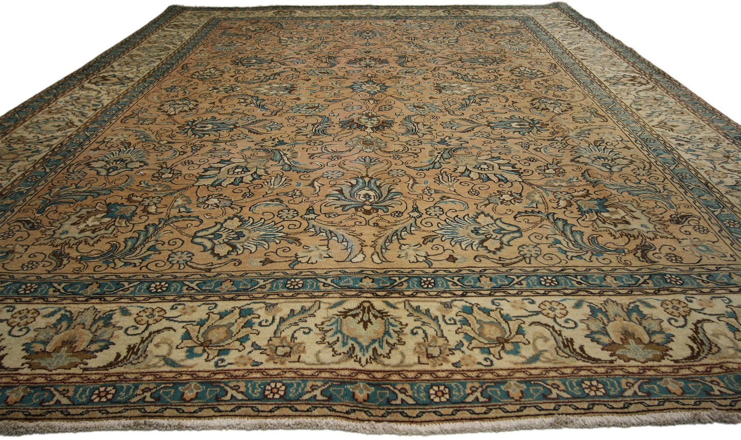 9 x 12 Vintage Persian Tabriz Rug 76289