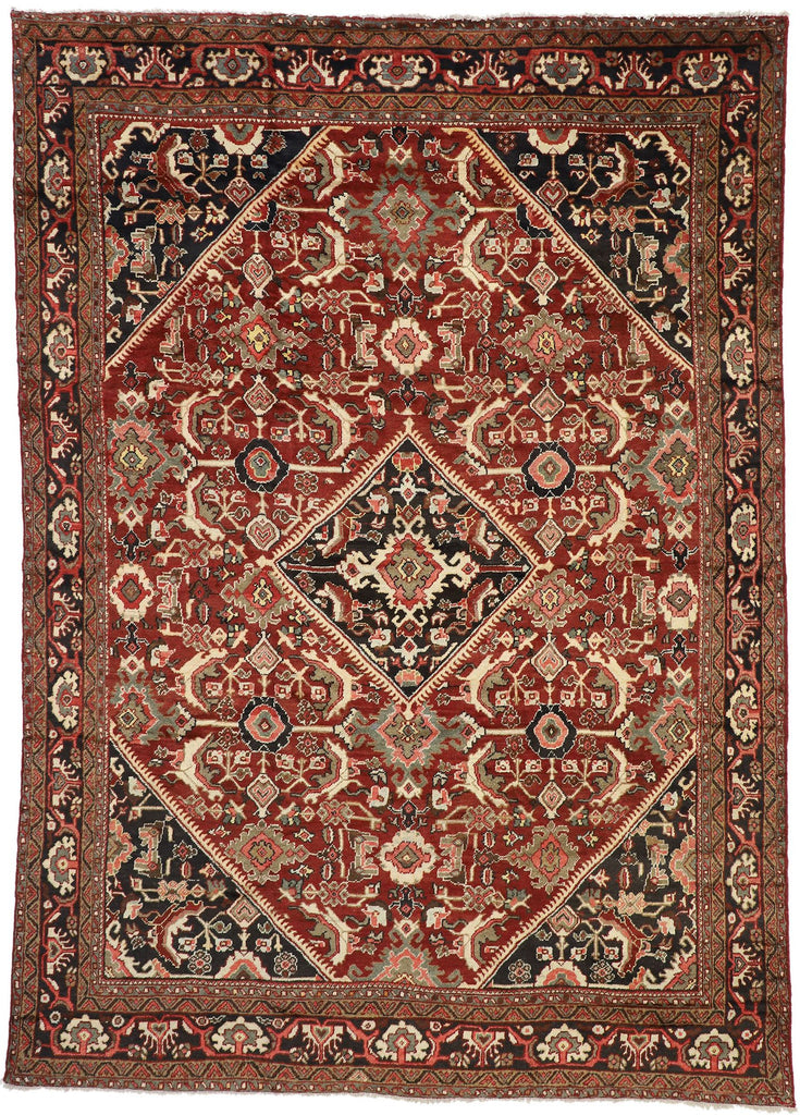 10 x 13 Vintage Persian Mahal Rug 76317