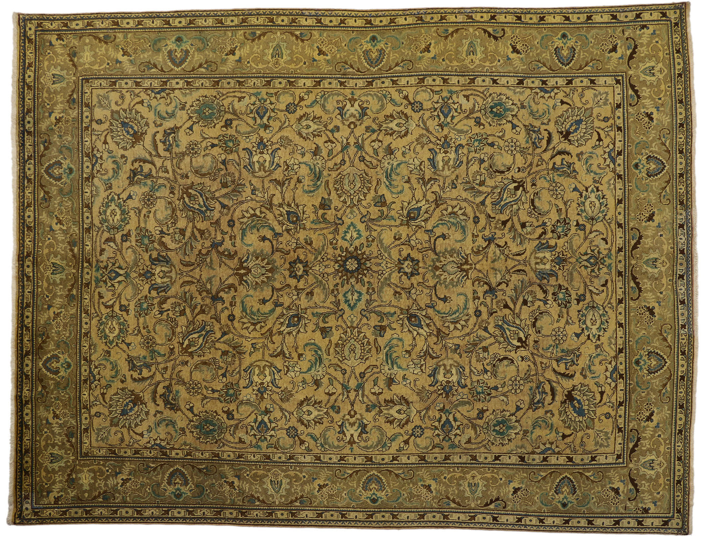 10 x 13 Vintage Persian Tabriz Rug 76327