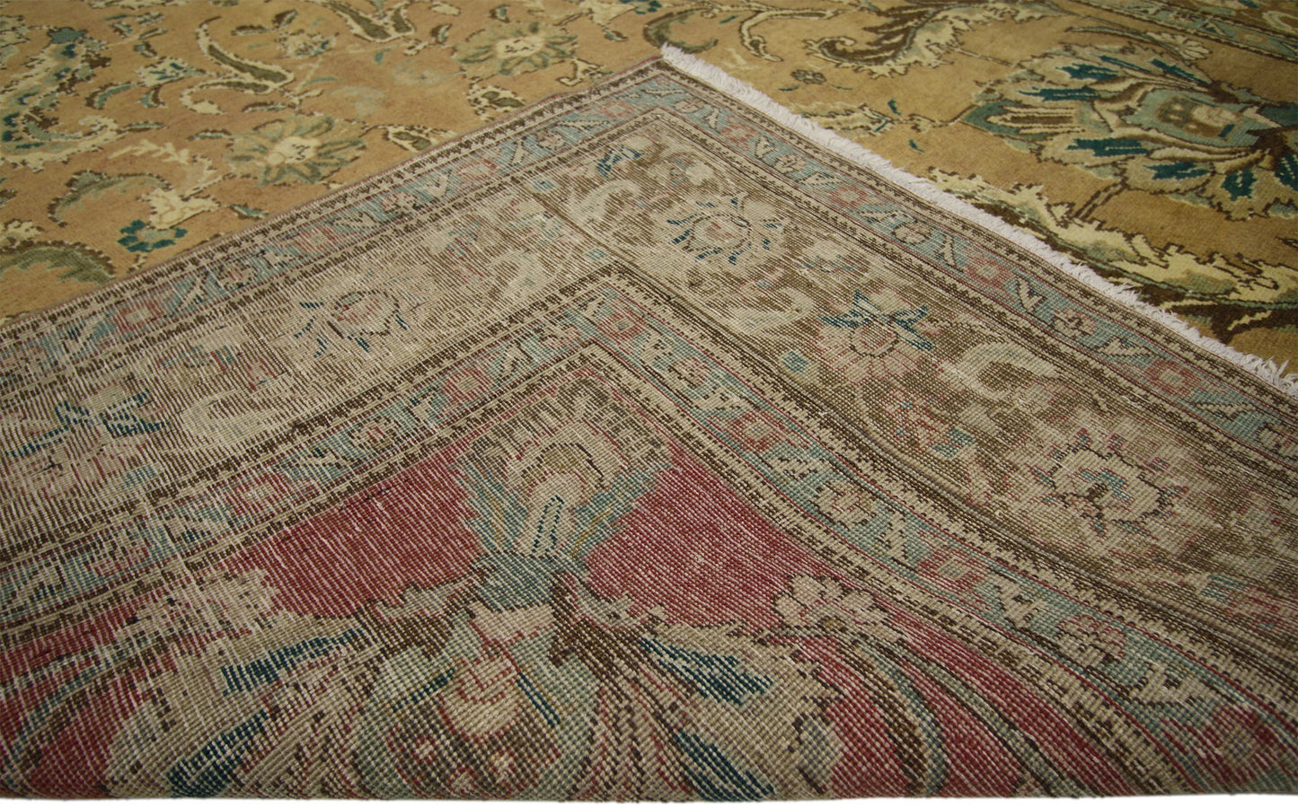 7 x 13 Vintage Persian Tabriz Rug 76335