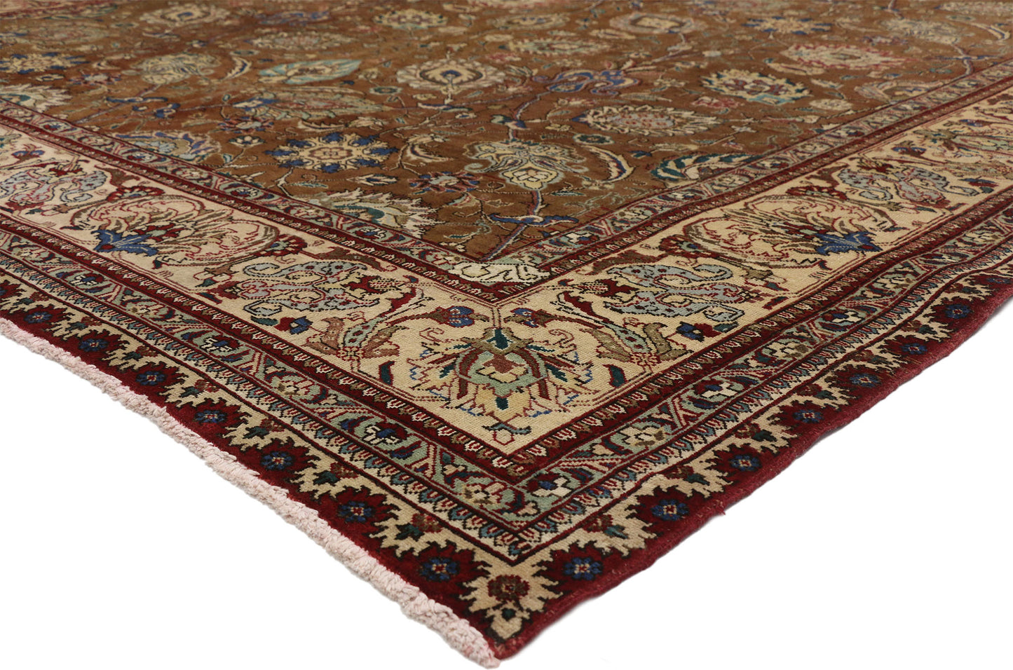 10 x 16 Vintage Persian Tabriz Rug 76347