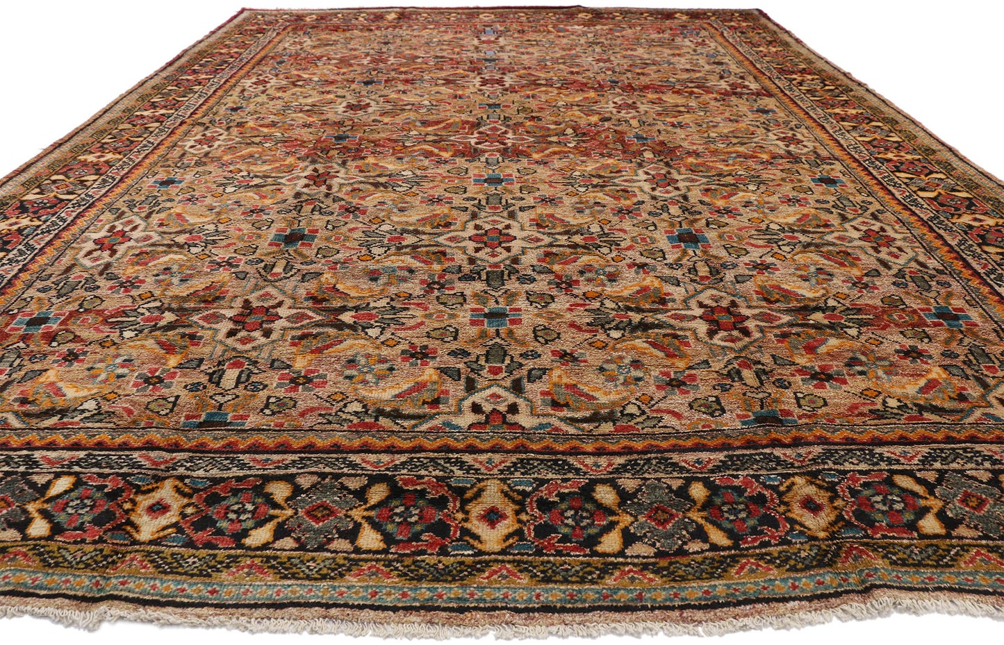 9 x 13 Vintage Persian Mahal Rug 76355