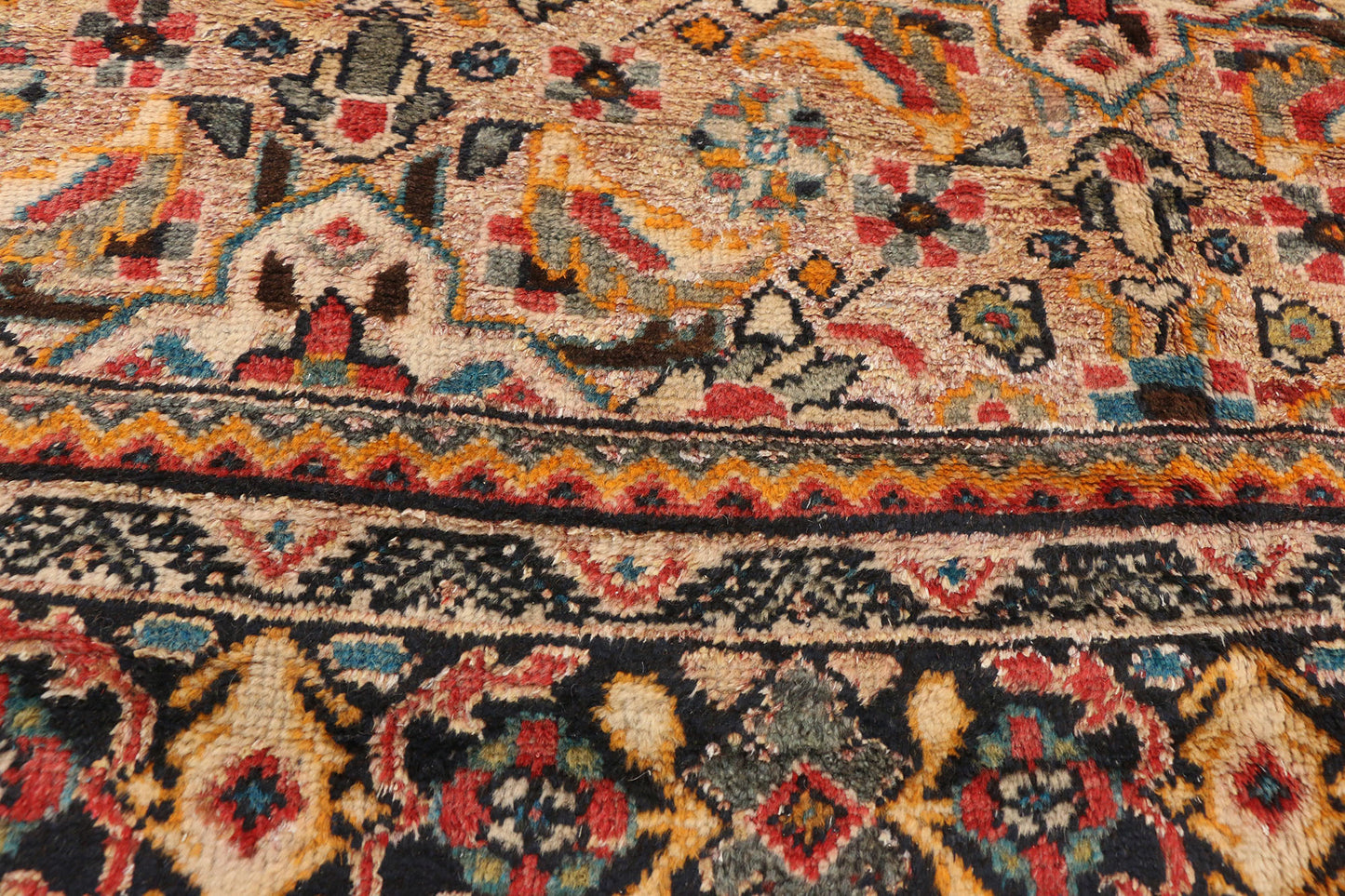 9 x 13 Vintage Persian Mahal Rug 76355