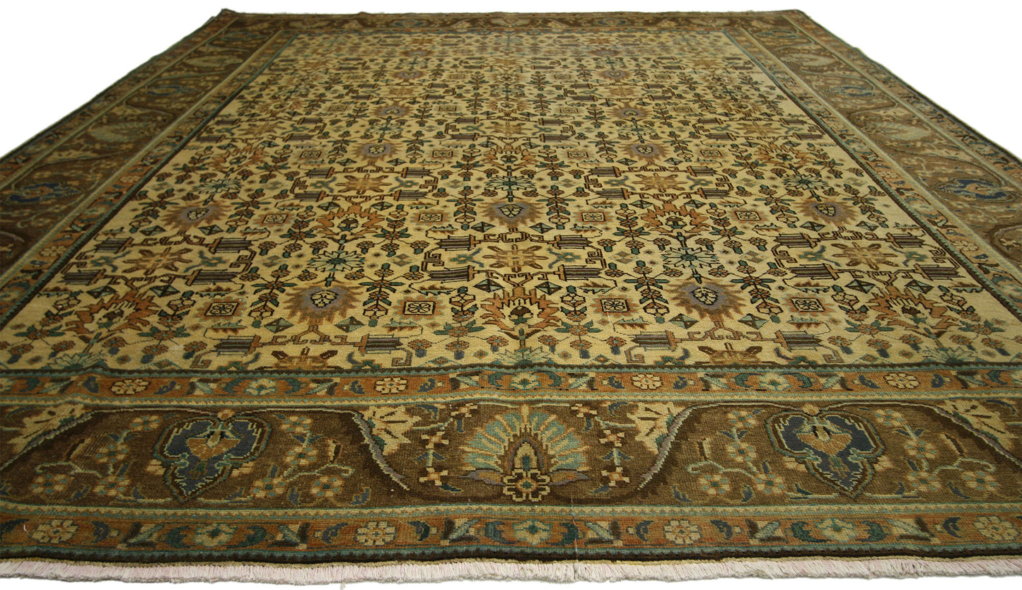 10 x 13 Vintage Persian Tabriz Rug 76360