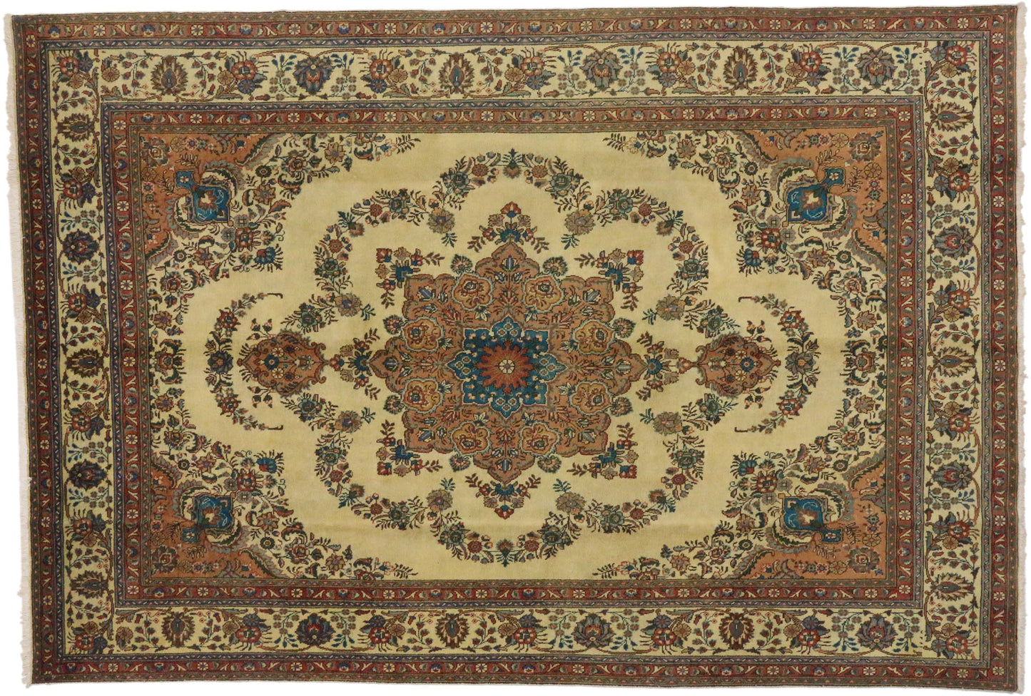 8 x 12 Vintage Persian Tabriz Rug 76362