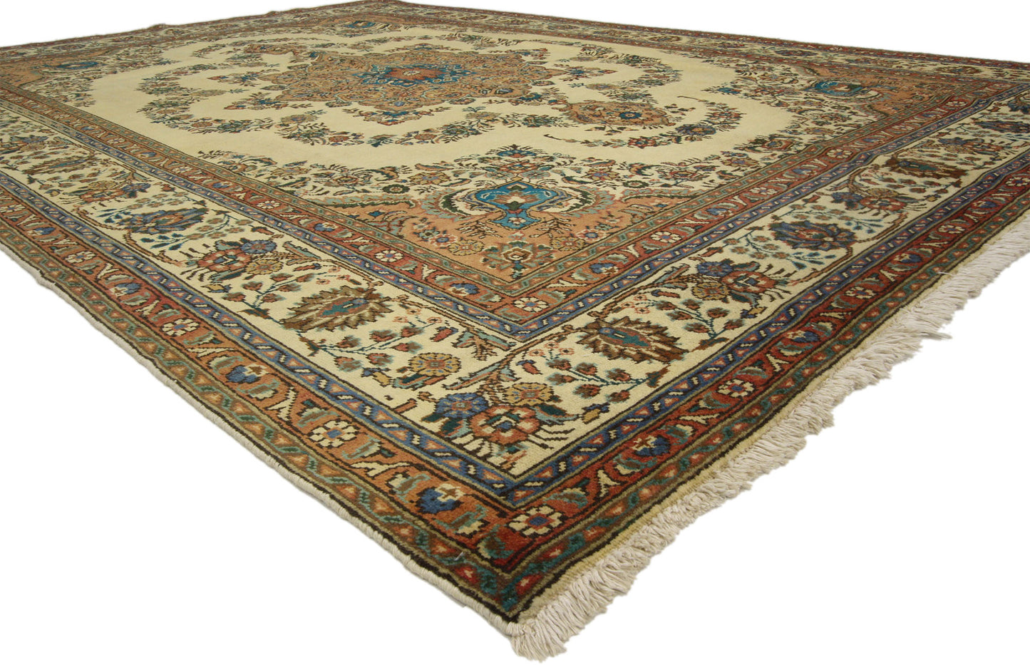 8 x 12 Vintage Persian Tabriz Rug 76362
