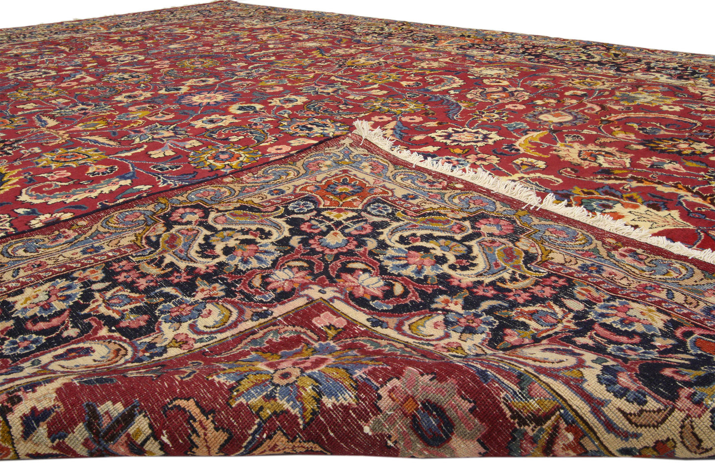 10 x 13 Vintage Persian Mashad Rug 76363