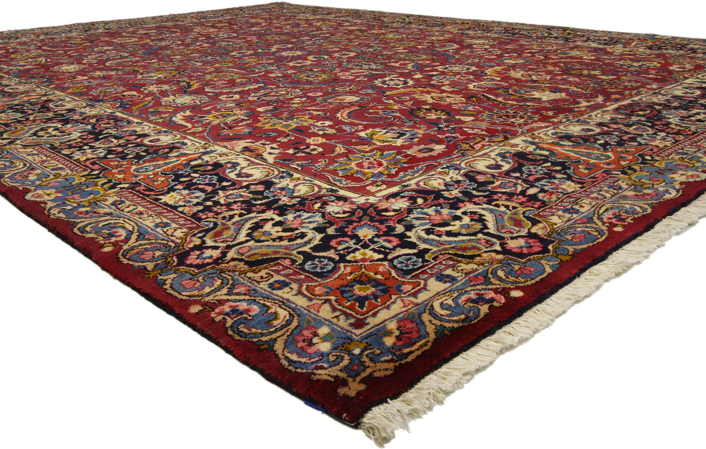 10 x 13 Vintage Persian Mashad Rug 76363