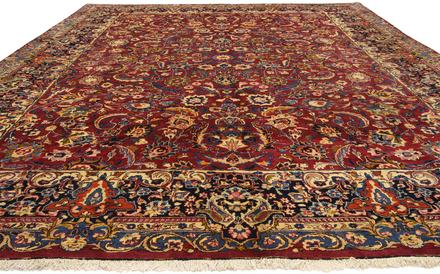 10 x 13 Vintage Persian Mashad Rug 76363