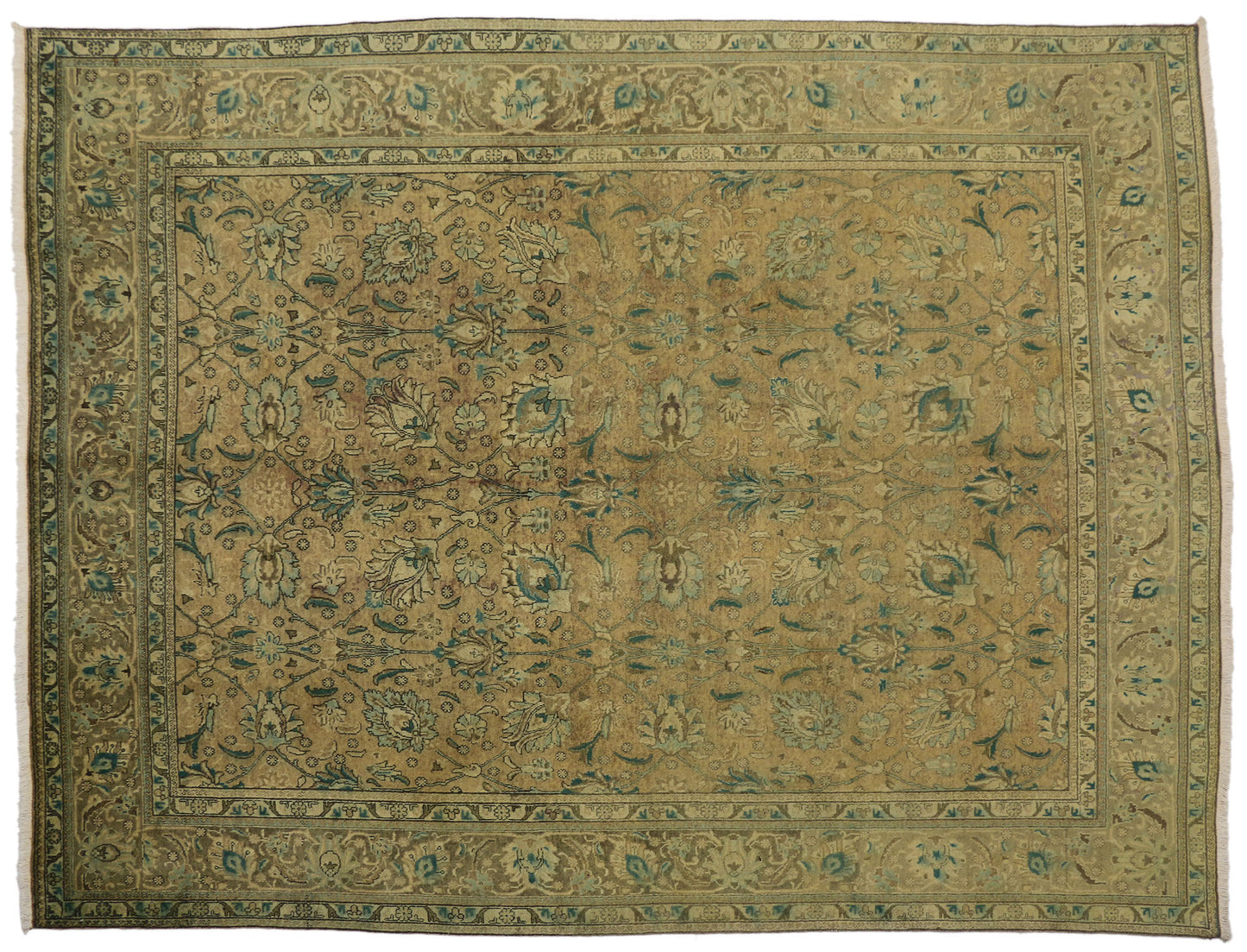 10 x 13 Vintage Persian Tabriz Rug 76369