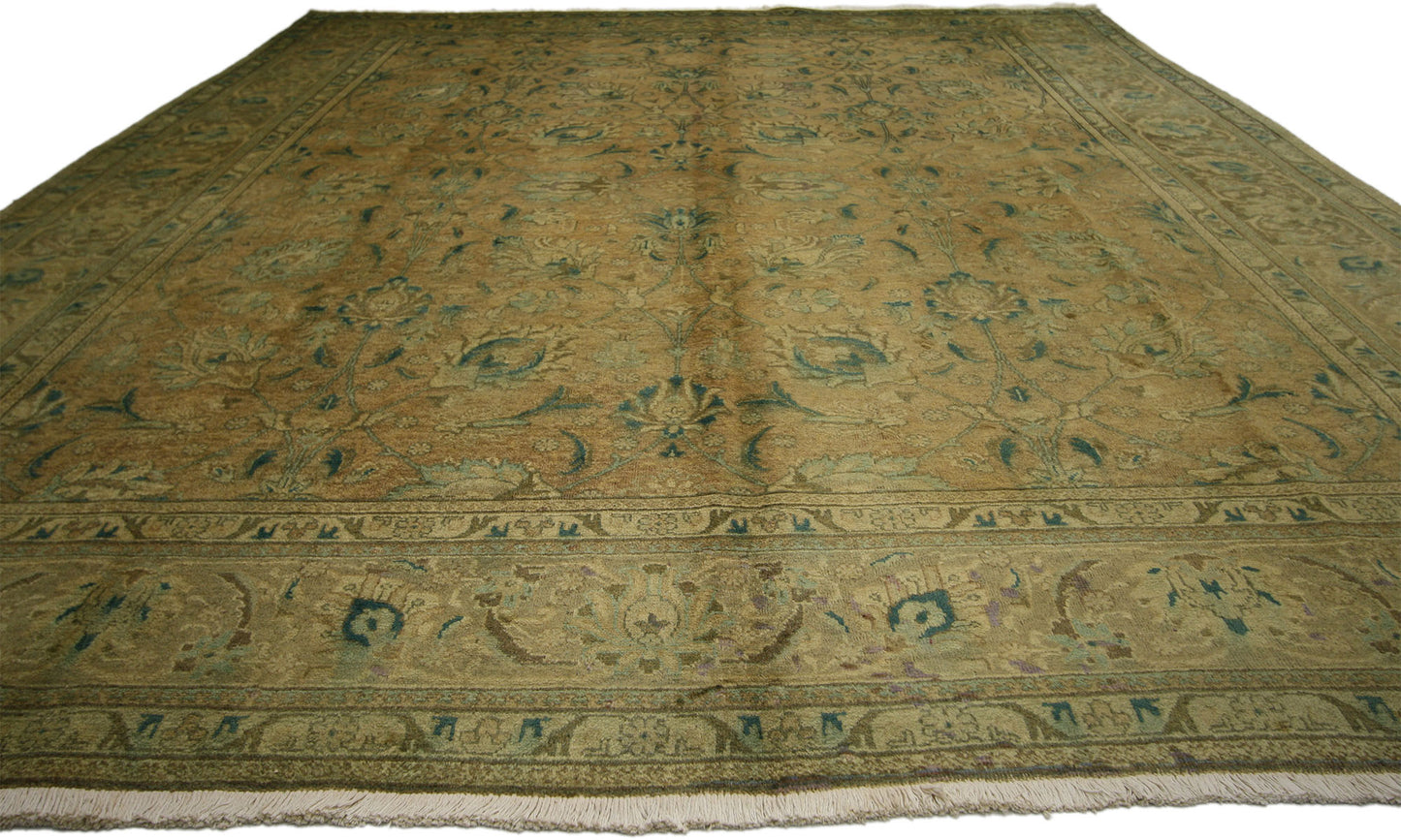 10 x 13 Vintage Persian Tabriz Rug 76369