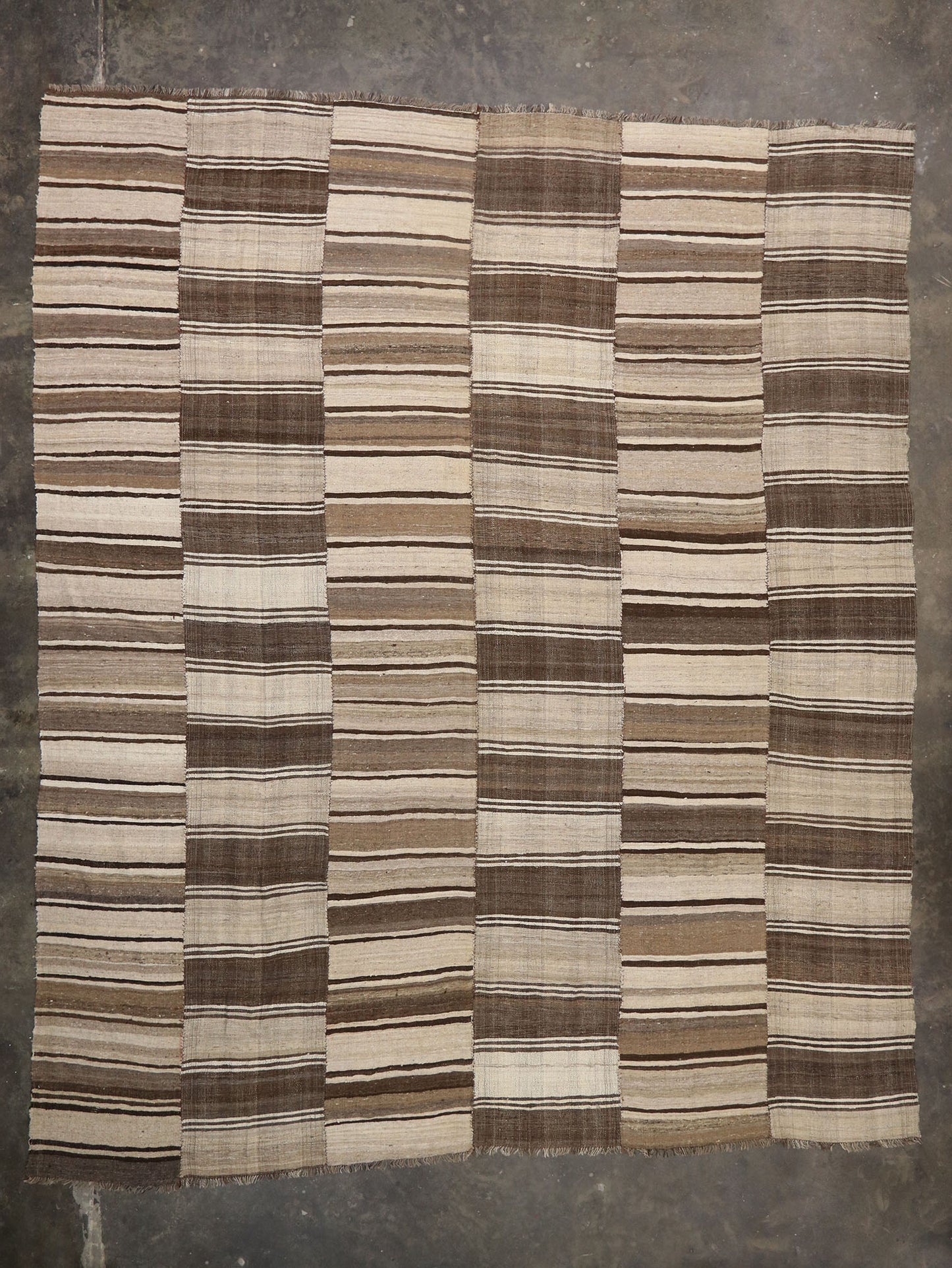 14 x 17 Vintage Persian Mazandaran Kilim Rug 76395