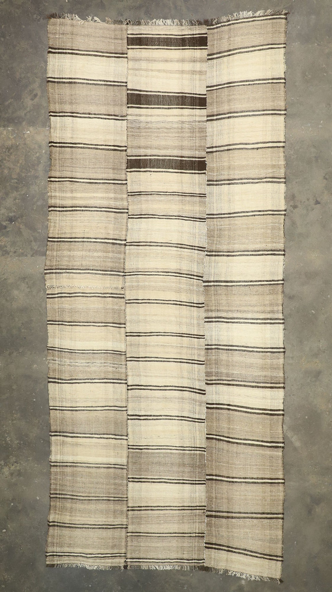 7 x 17 Vintage Persian Mazandaran Kilim Rug 76396