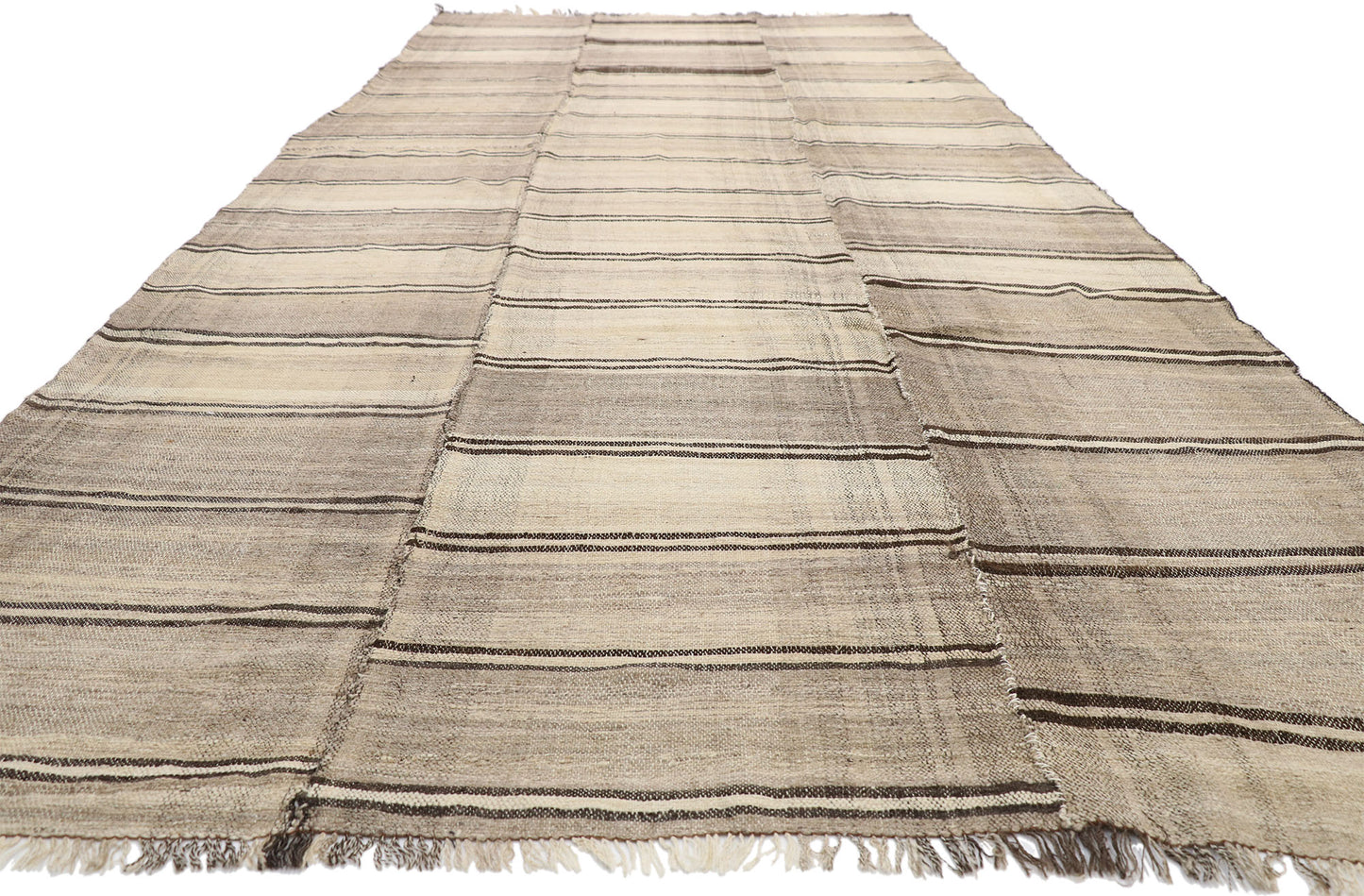 7 x 17 Vintage Persian Mazandaran Kilim Rug 76396