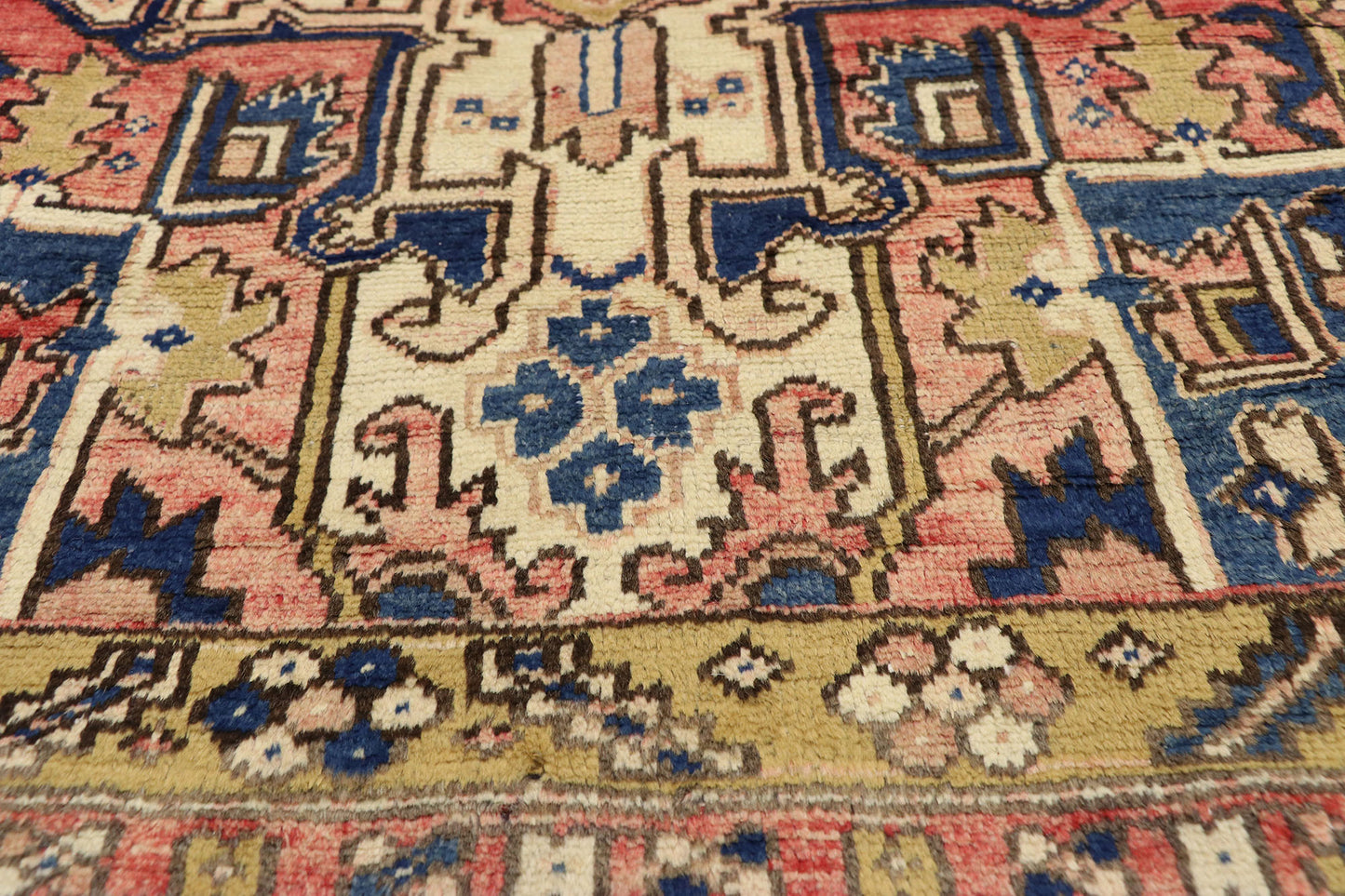 4 x 14 Vintage Persian Heriz Runner 76406
