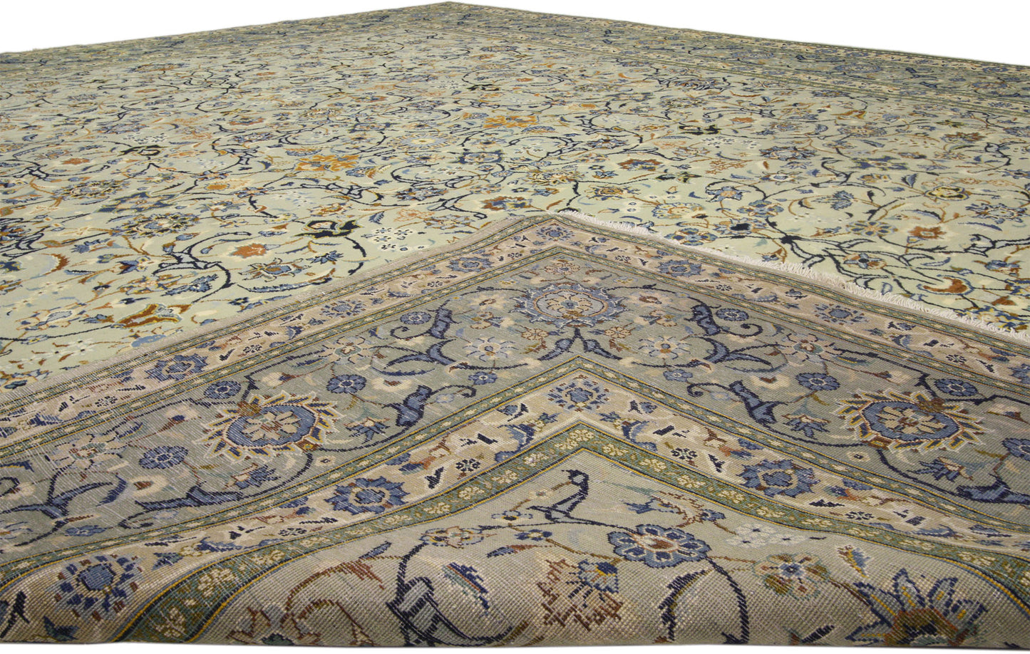 10 x 13 Vintage Kashan Rug 76408