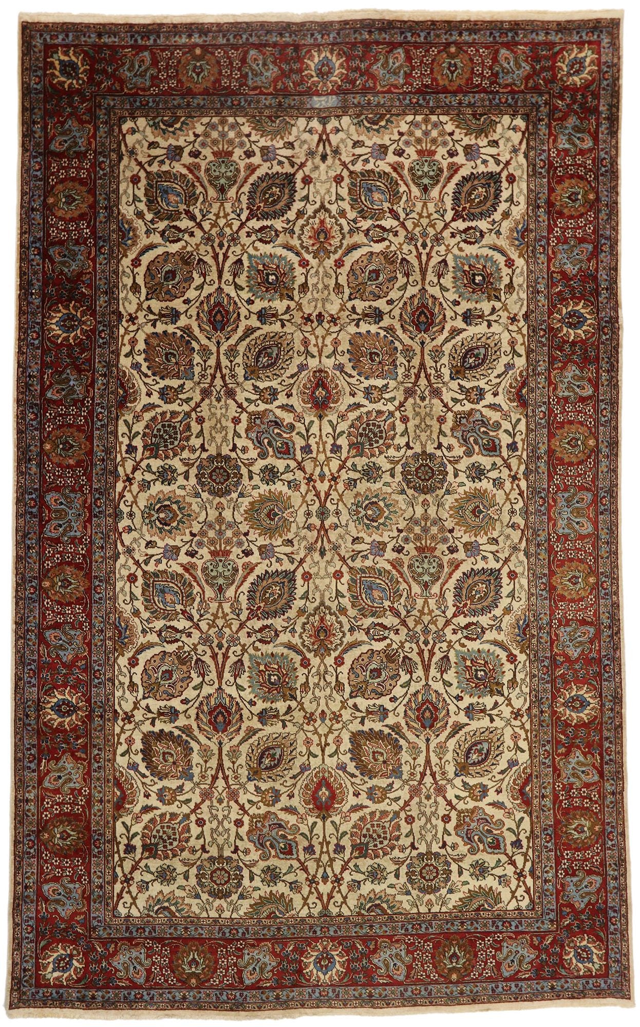 10 x 16 Vintage Persian Tabriz Rug 76409