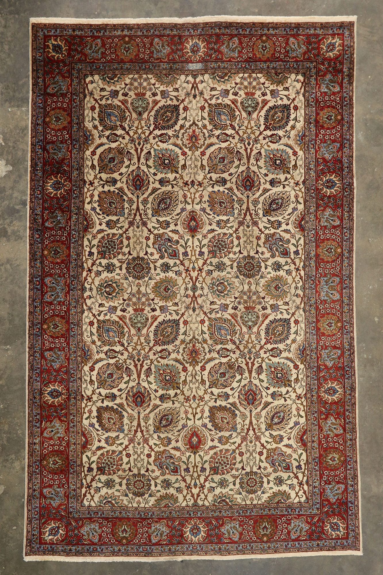 10 x 16 Vintage Persian Tabriz Rug 76409