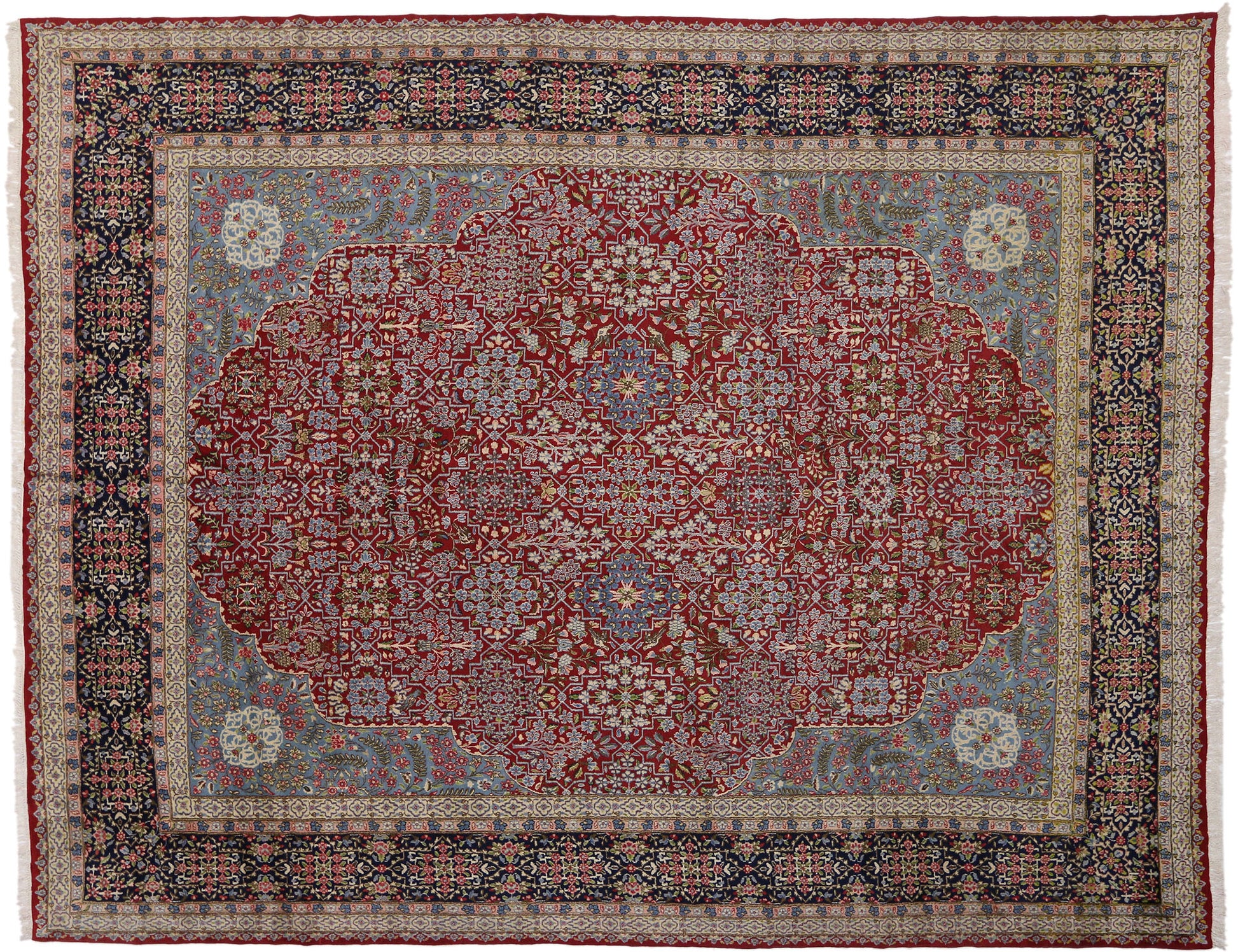 13 x 17 Vintage Persian Kerman Rug 76443