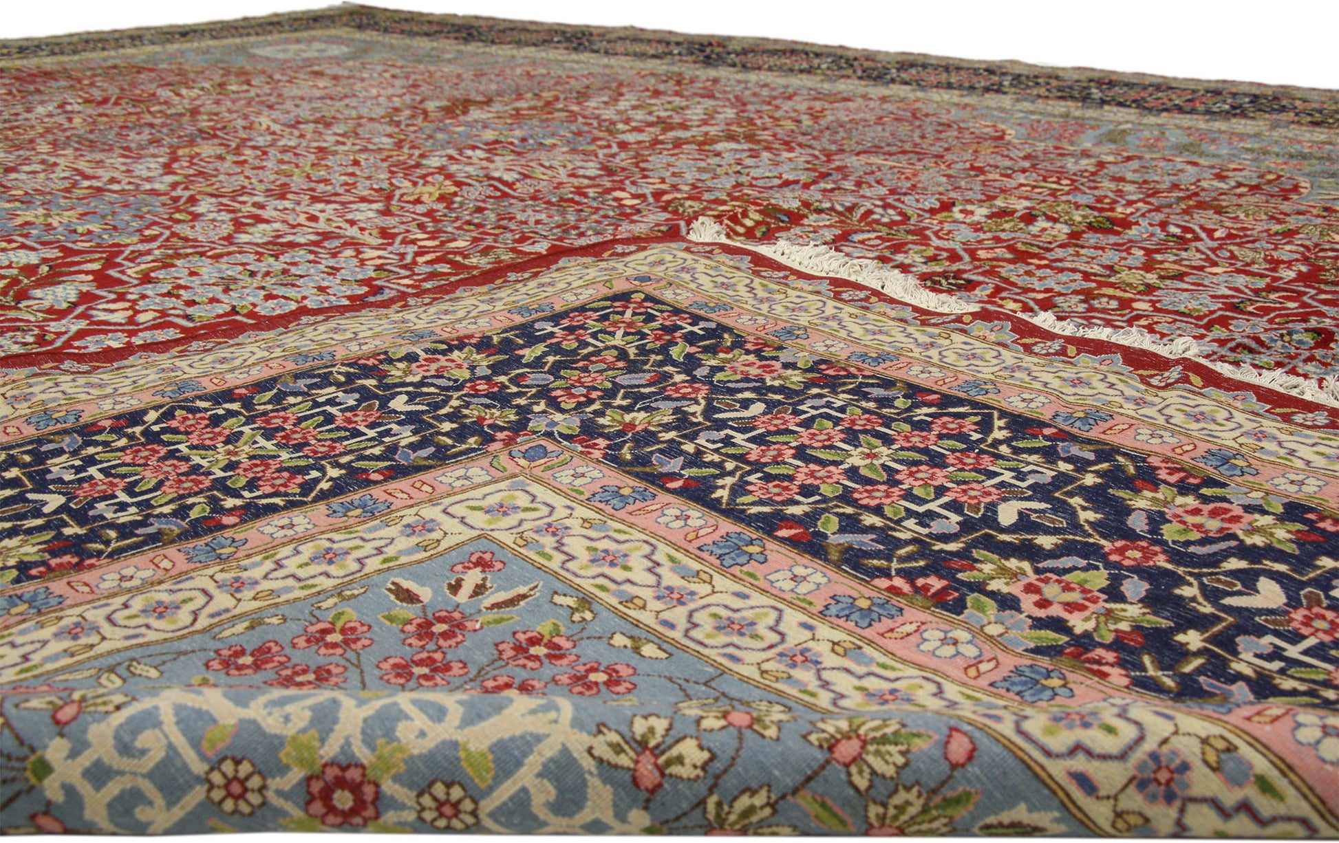 13 x 17 Vintage Persian Kerman Rug 76443