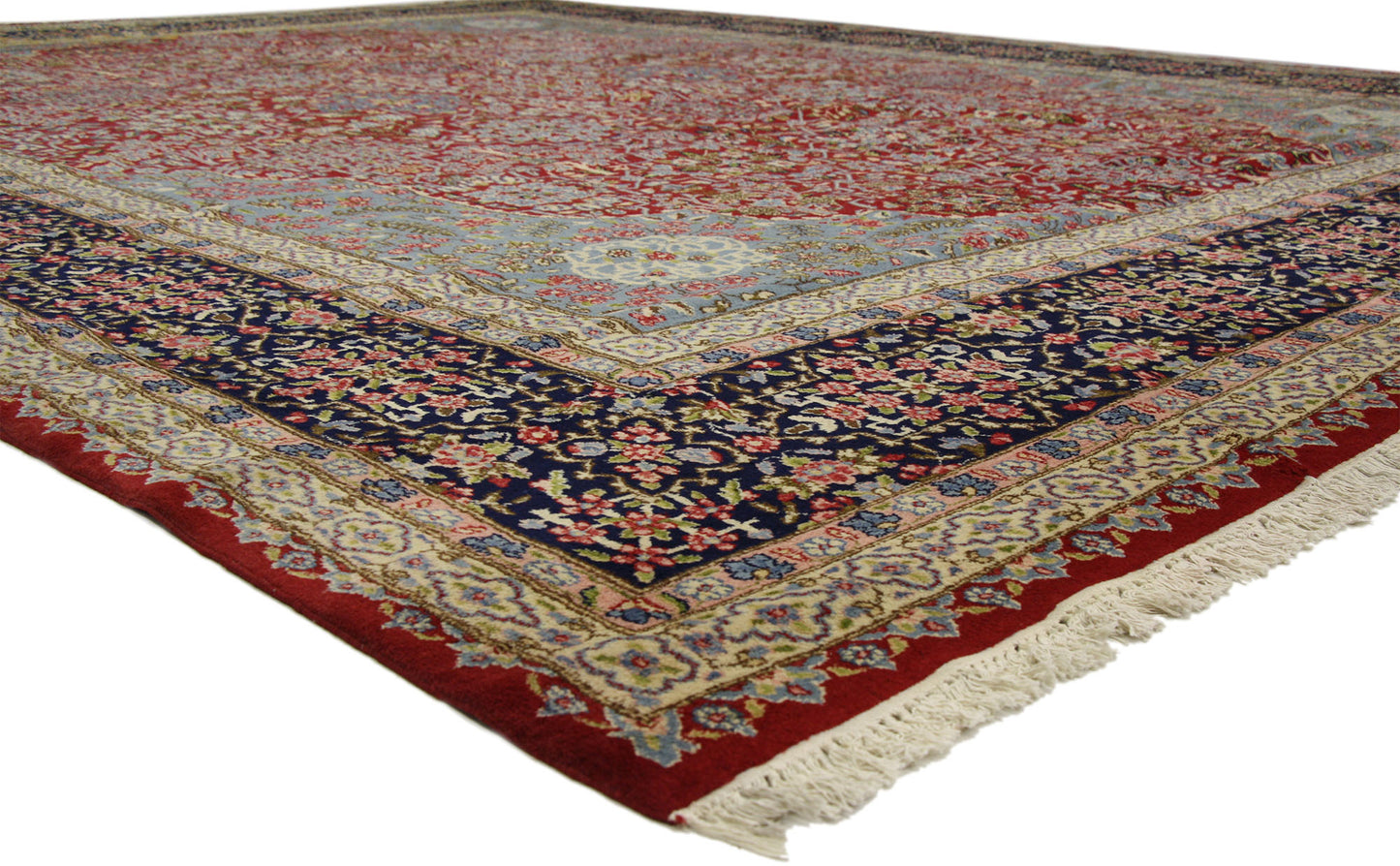 13 x 17 Vintage Persian Kerman Rug 76443