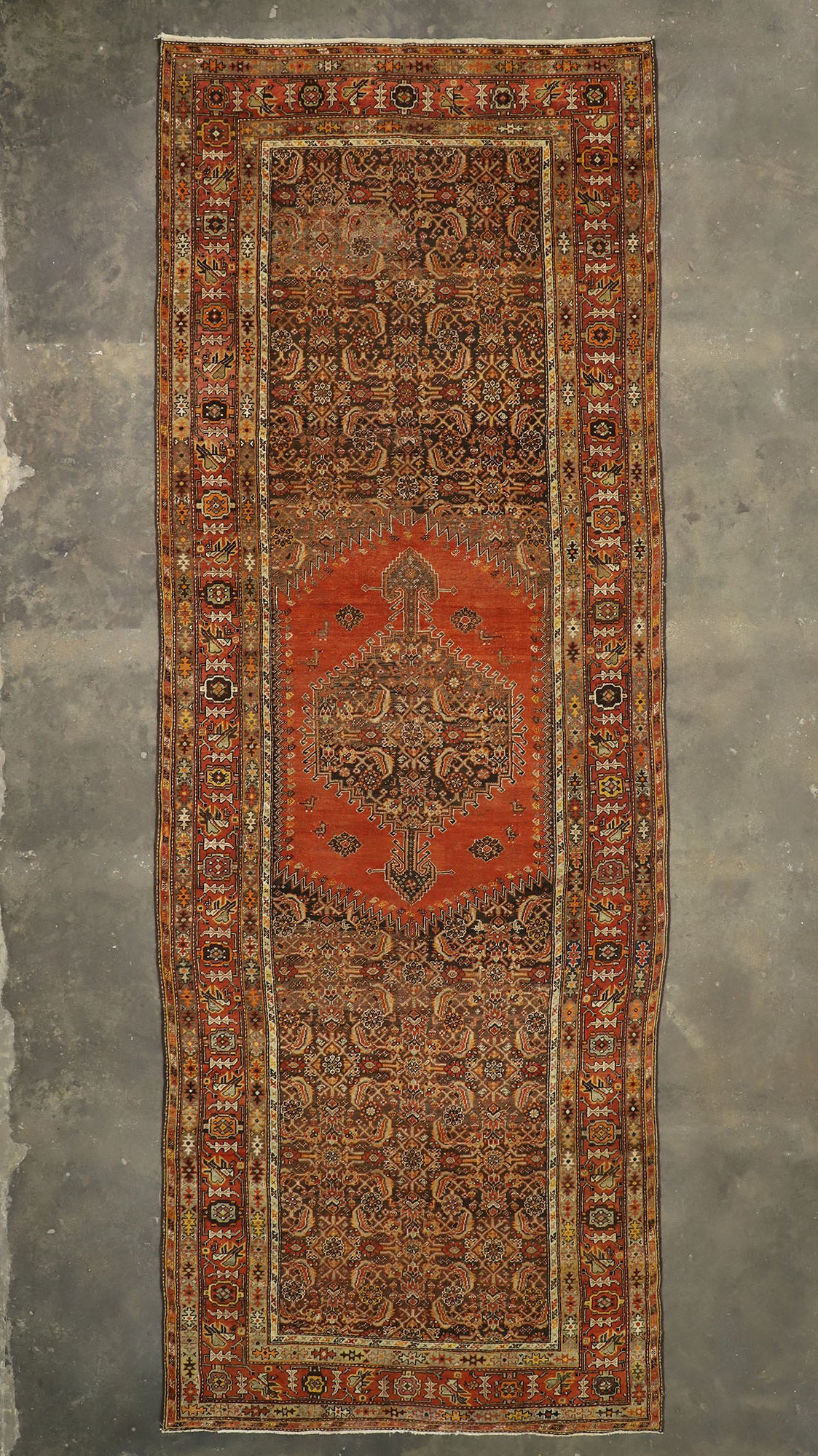 7 x 19 Antique Persian Malayer Rug 76488