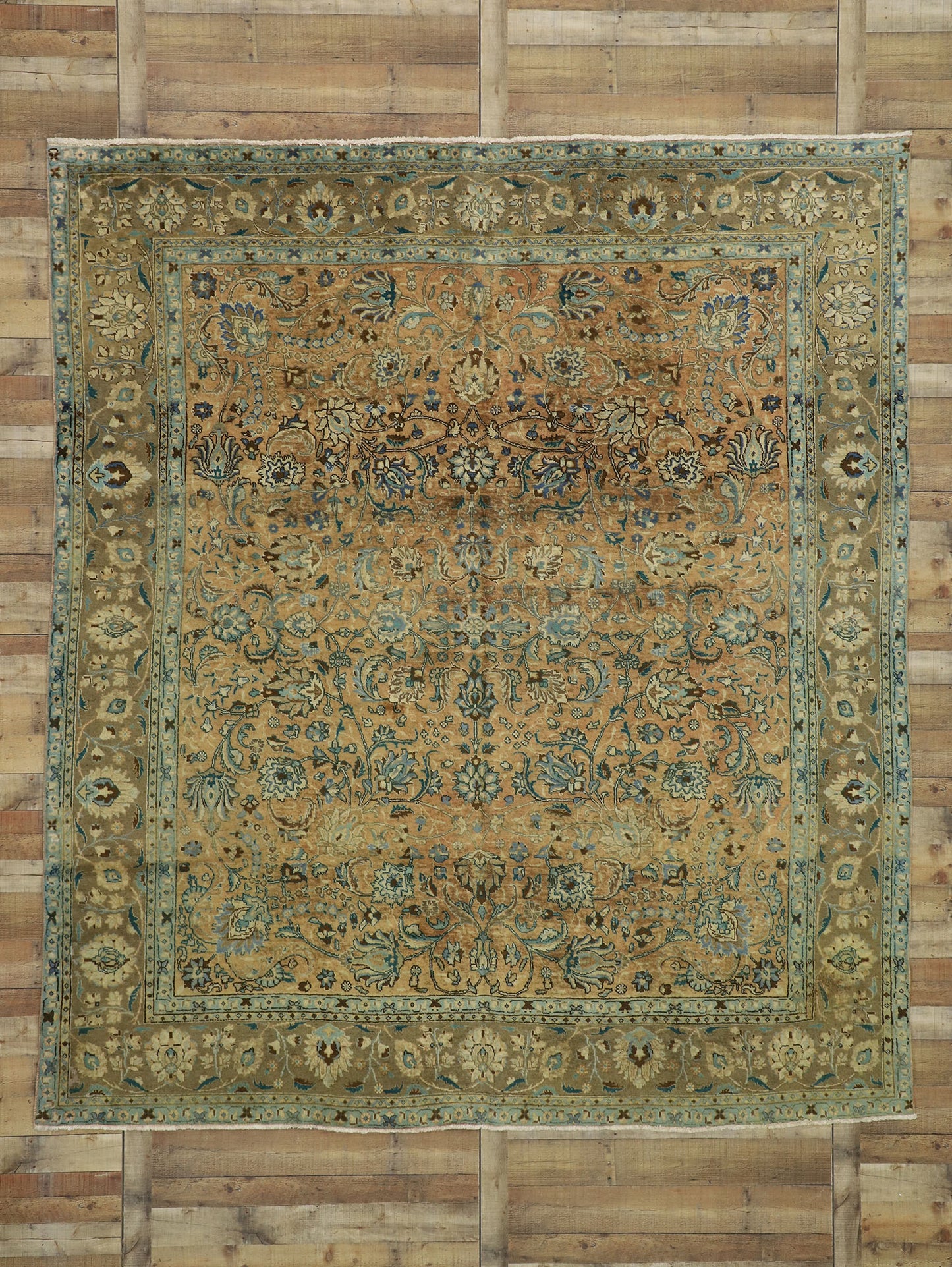 10 x 11 Vintage Persian Tabriz Rug 76497