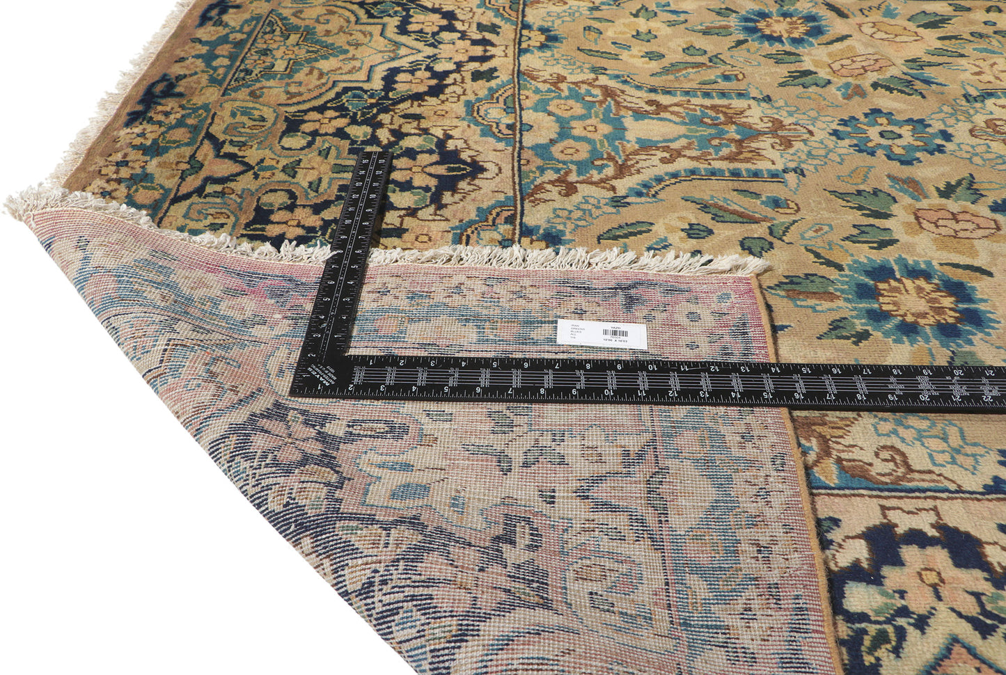 10 x 16 Vintage Persian Yazd Rug 76504