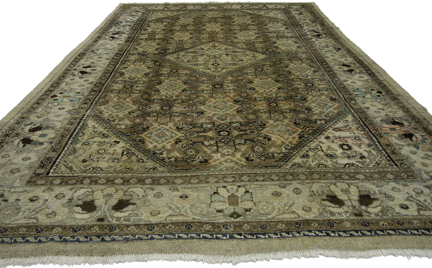 7 x 11 Vintage Persian Mahal Rug 76505
