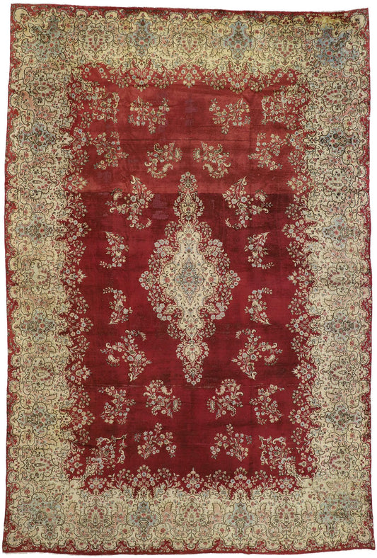 11 x 17 Vintage Kerman Rug 76516